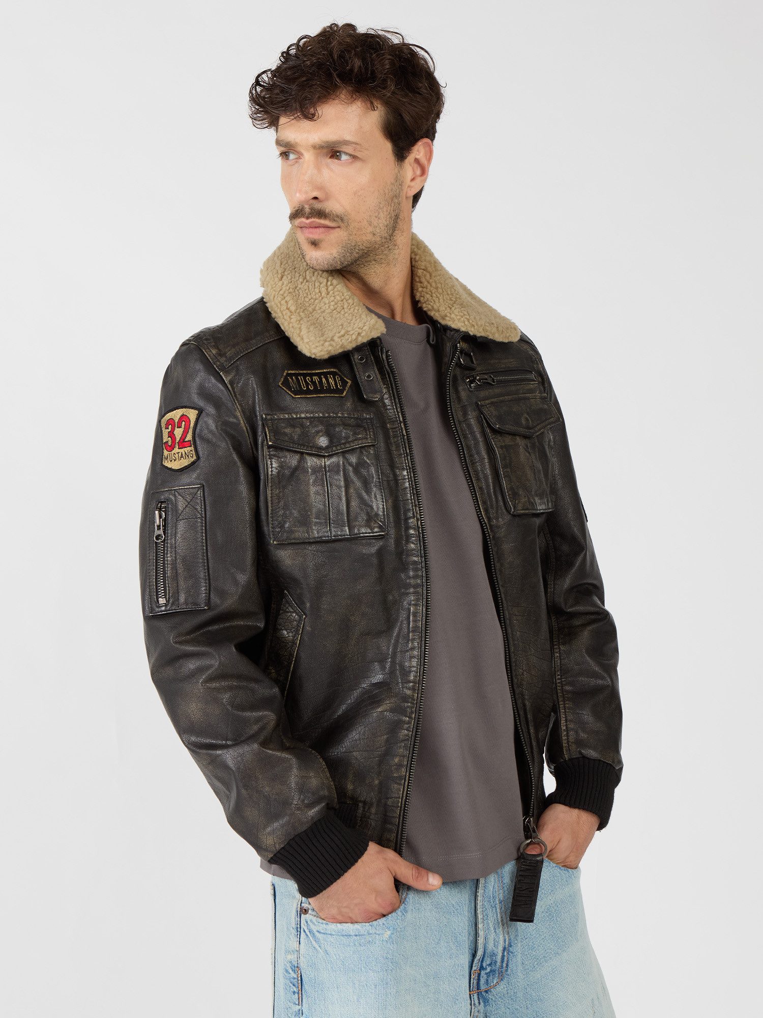 MUSTANG Lederjacke Karlstad