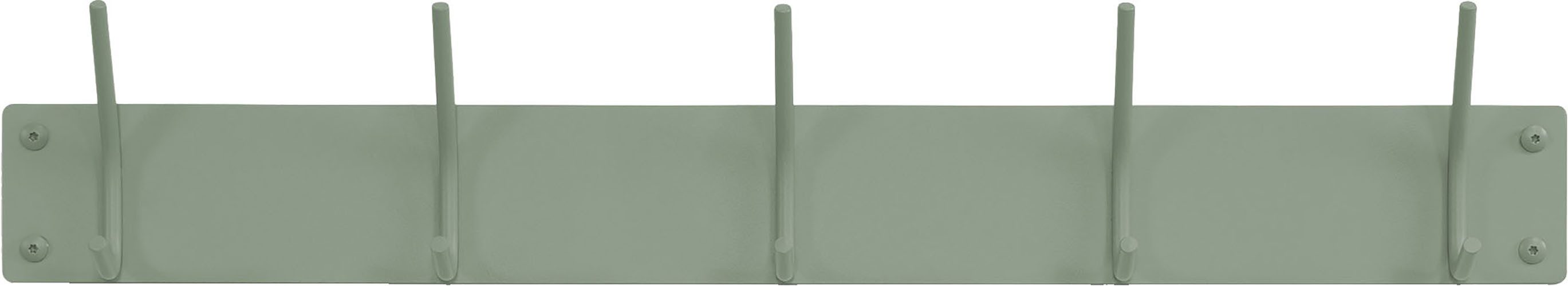 Spinder Design Garderobenhaken FUSION Hakenleiste (1 St), Wandgarderobe aus Stahl mit 5 Haken und Hutablage aus Eichenholz
