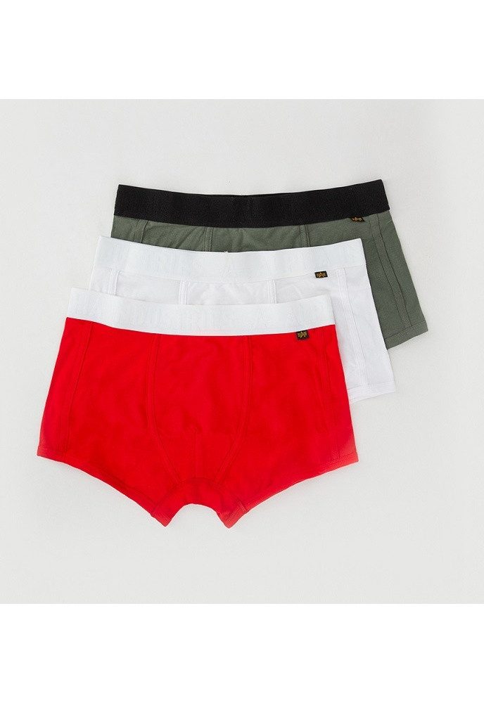 Alpha Industries Boxershorts Al Tape grün/rot/weiss Herren - 3er Pack
