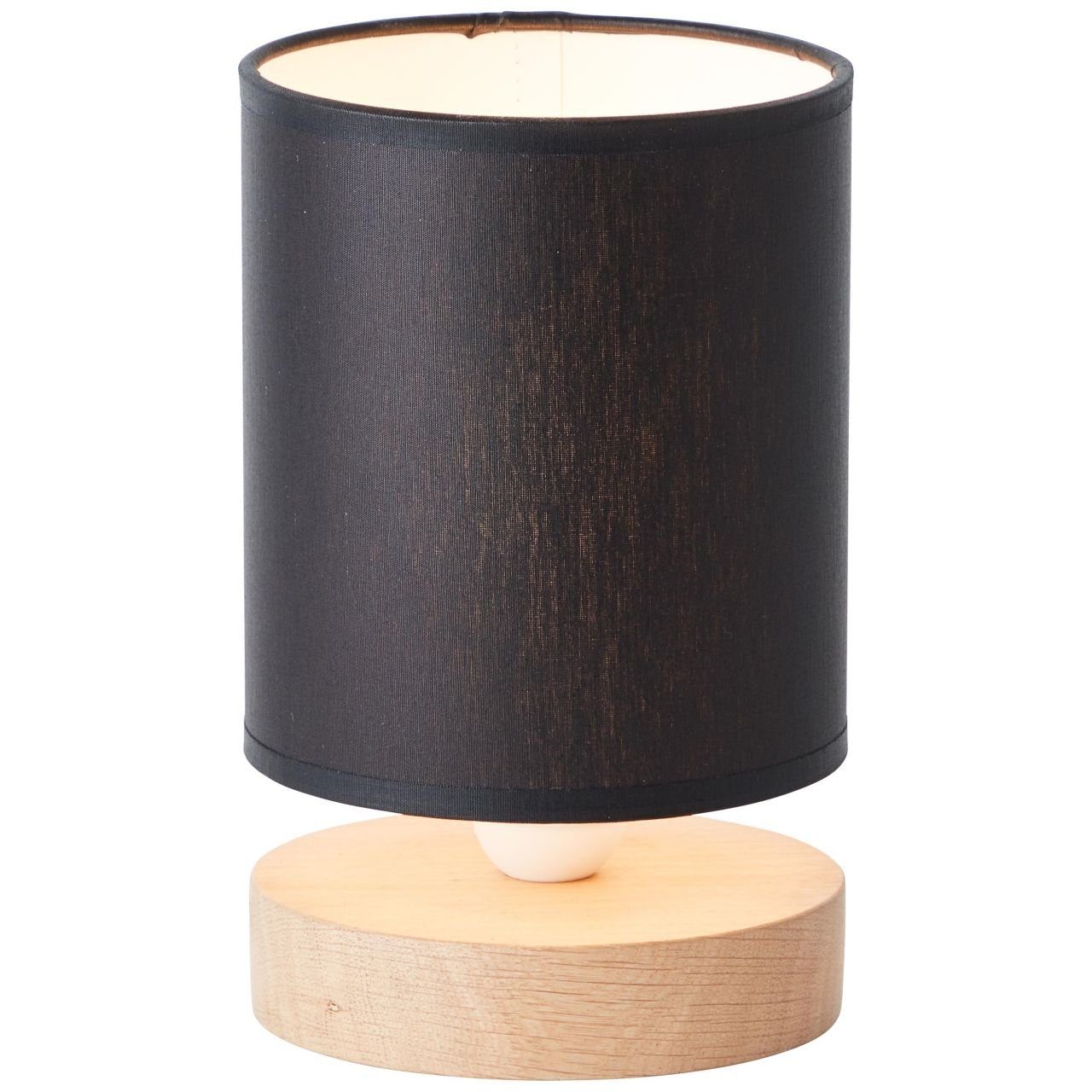 Brilliant Tischleuchte Vonnie, Lampe, 1x schwarz/holzfarbend, Tischleuchte Vonnie Metall/Holz/Textil