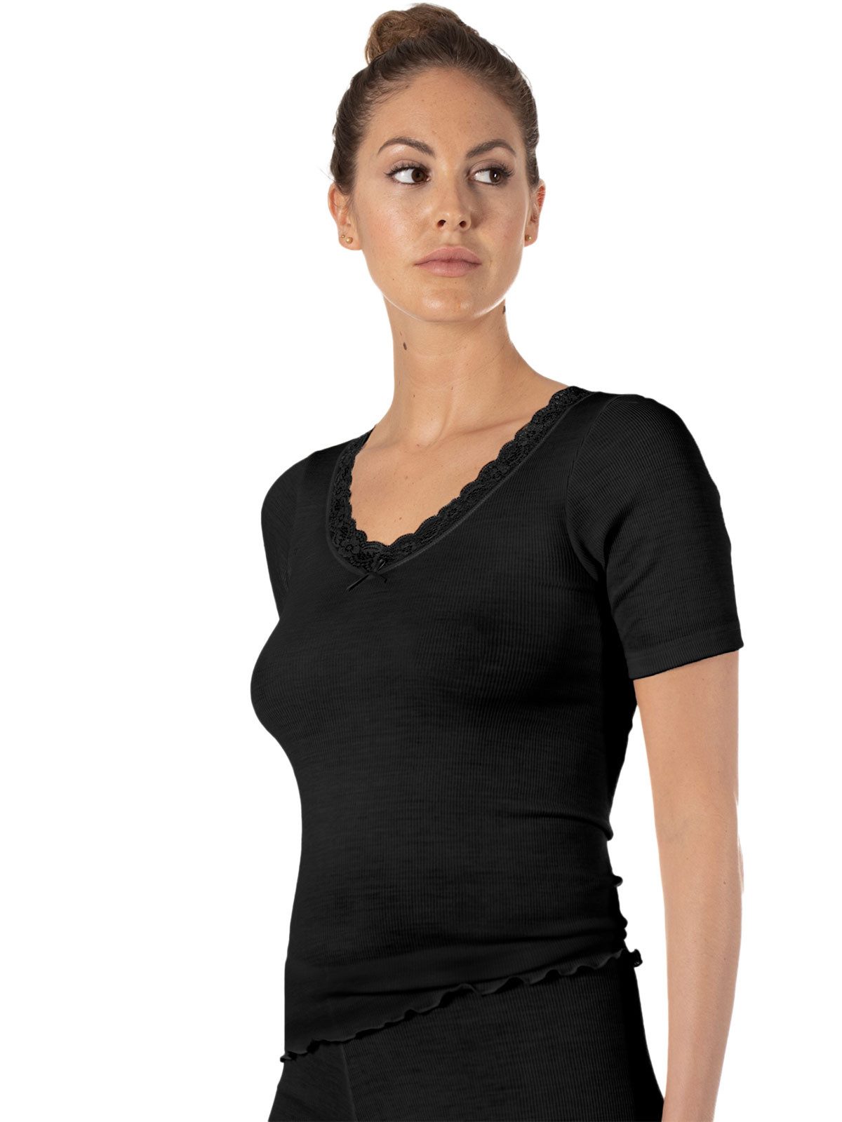 Nina Von C. Thermounterhemd Damen T-Shirt Wool Silk (Stück, 1-St) biologisch abbaubar