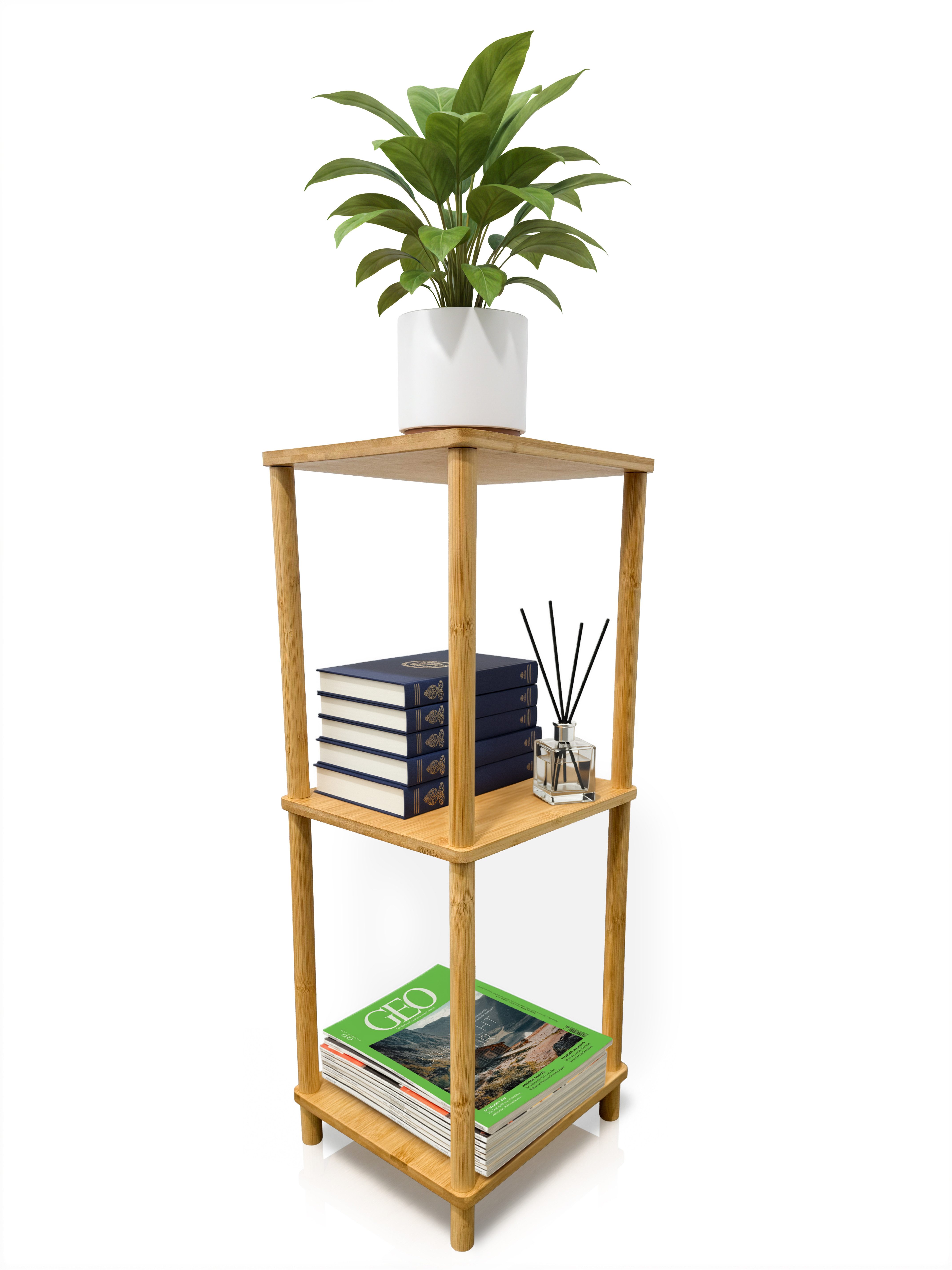 Allyson Standregal Bambusregal 3/4/5 Etagen - Schmales Bad- & Standregal Bambus