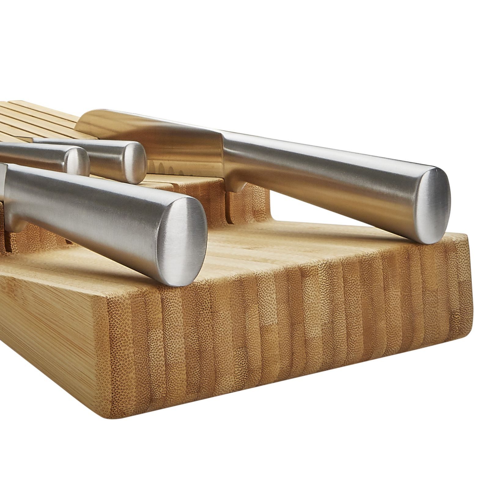 SO-TECH® Besteckeinsatz Bambus Messereinsatz für Besteckkasten ORGA-BOX 3, 448 x 174 x 45 mm, für Nobilia-Küche ab 08/2012