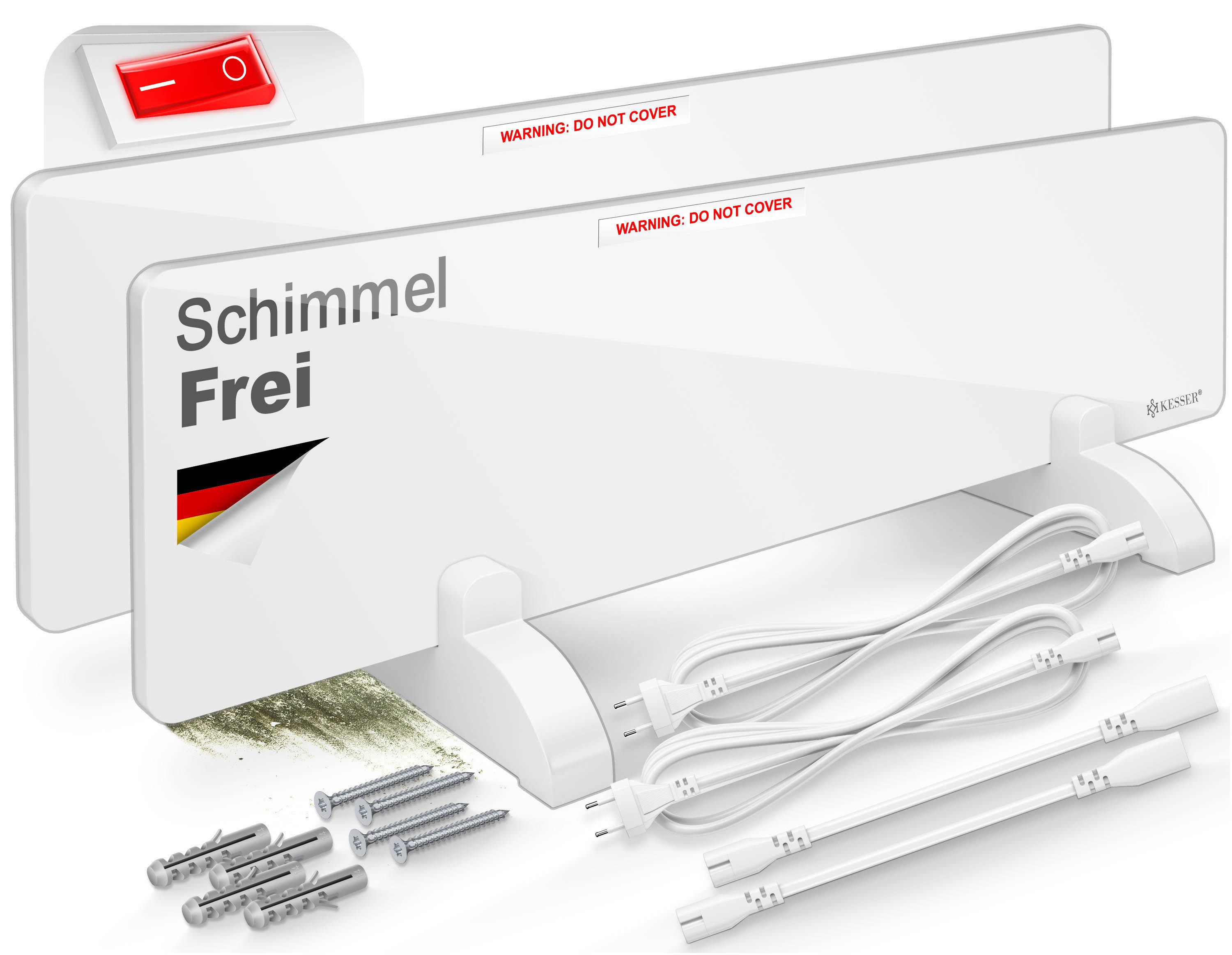 KESSER Infrarotheizung 2x Anti Schimmel Heizung 50W Infrarot Bad Wandheizer günstig online kaufen