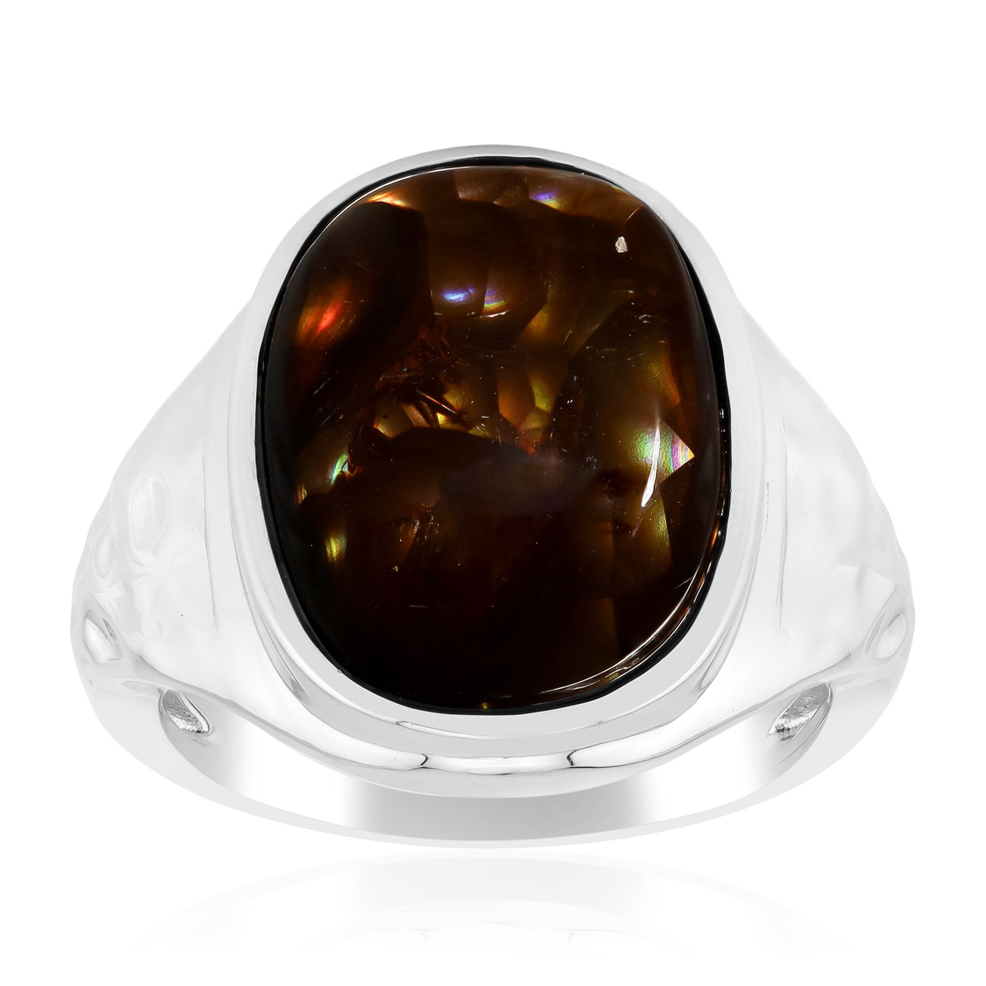 Cavill Solitärring Cavill Ring aus 925 Silber, 9,12 ct Feuerachat, oval, rhodiniert (1-tlg)