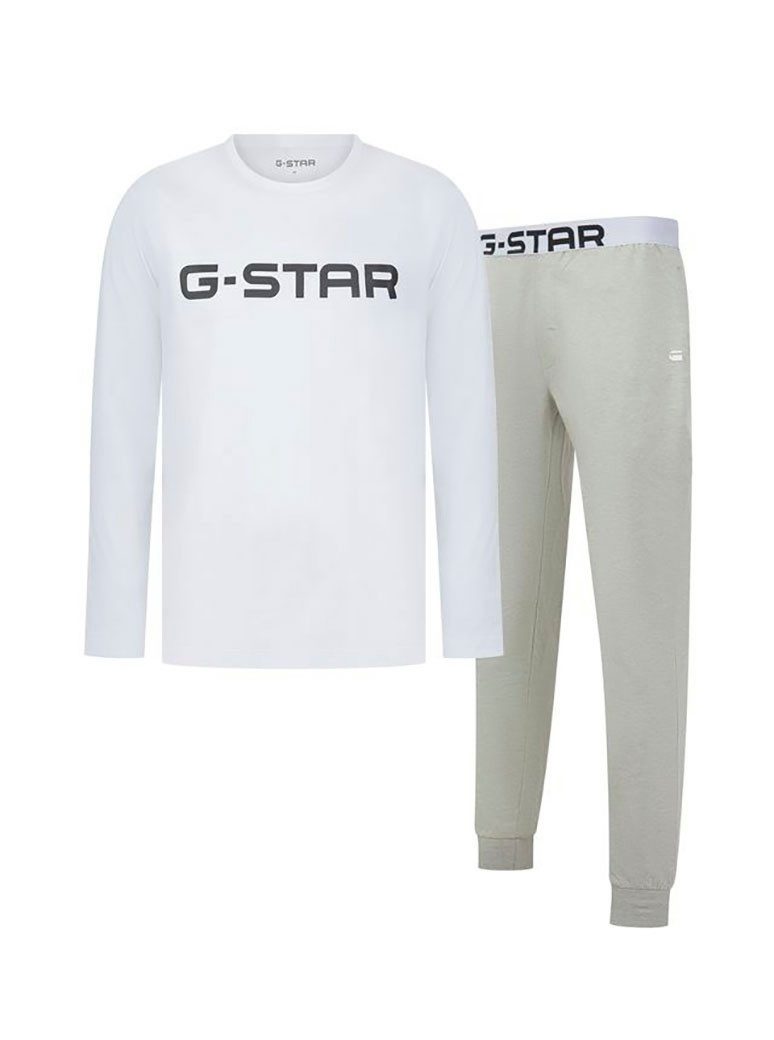 G-STAR Pyjama STONE, LONG SLEEVE T-SHIRT & CUFFED PANTS SLEEP SET (Set, 2 t günstig online kaufen