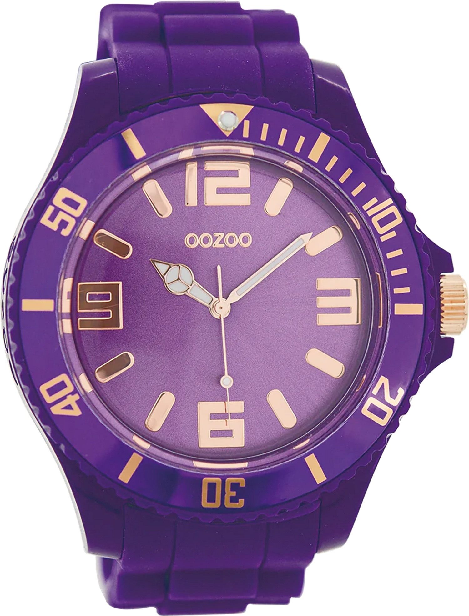 Quarzuhr Oozoo Damen Armbanduhr lila Analog matt