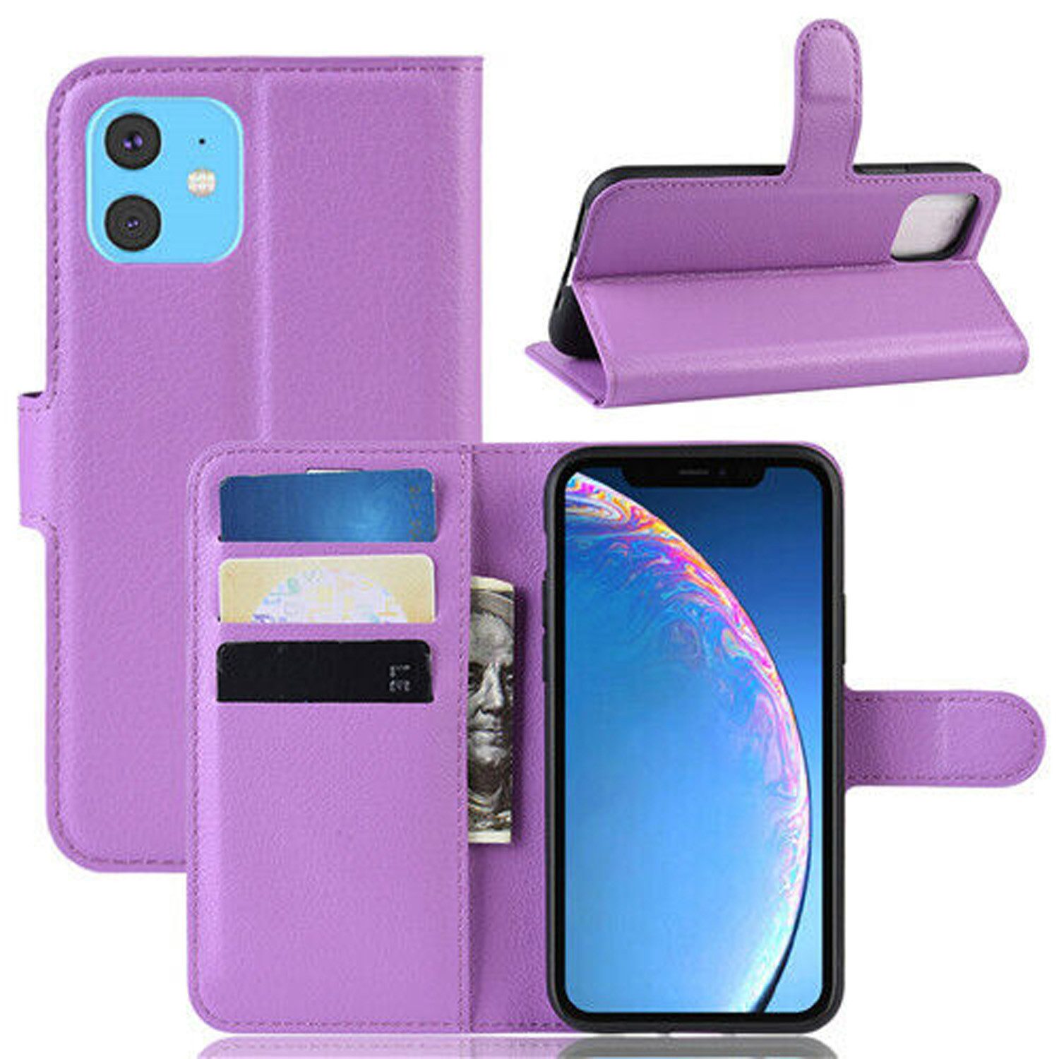 betterfon Handyhülle Handytasche für Apple iPhone 11 Buchhülle, Wallet Case mit Kartenfächern Magnetverschluss und weicher Innenhülle