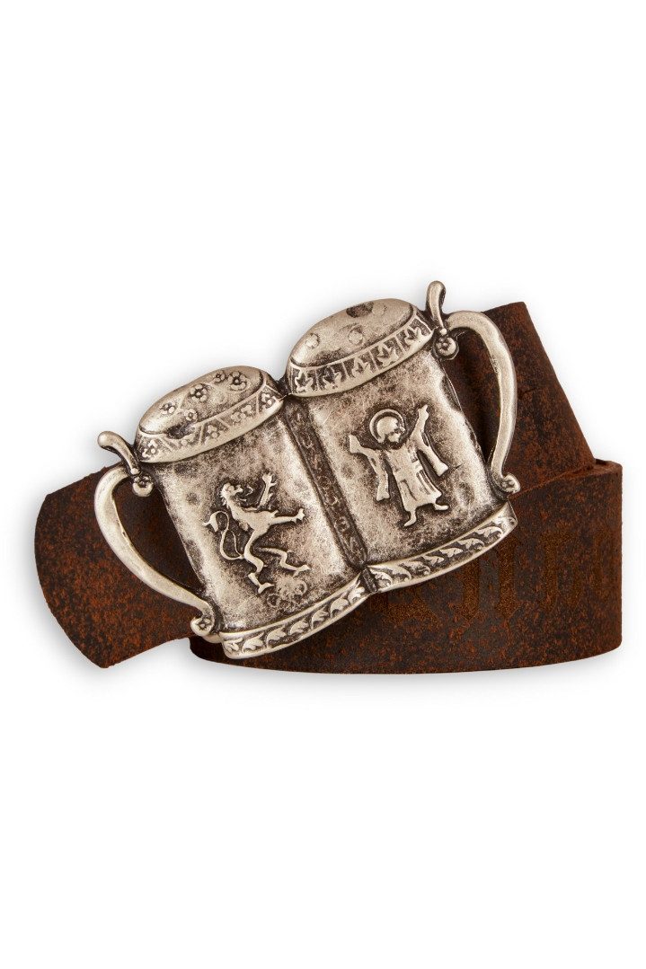 CASSANDRA Ledergürtel Trachtengürtel - GSUFFA - braun