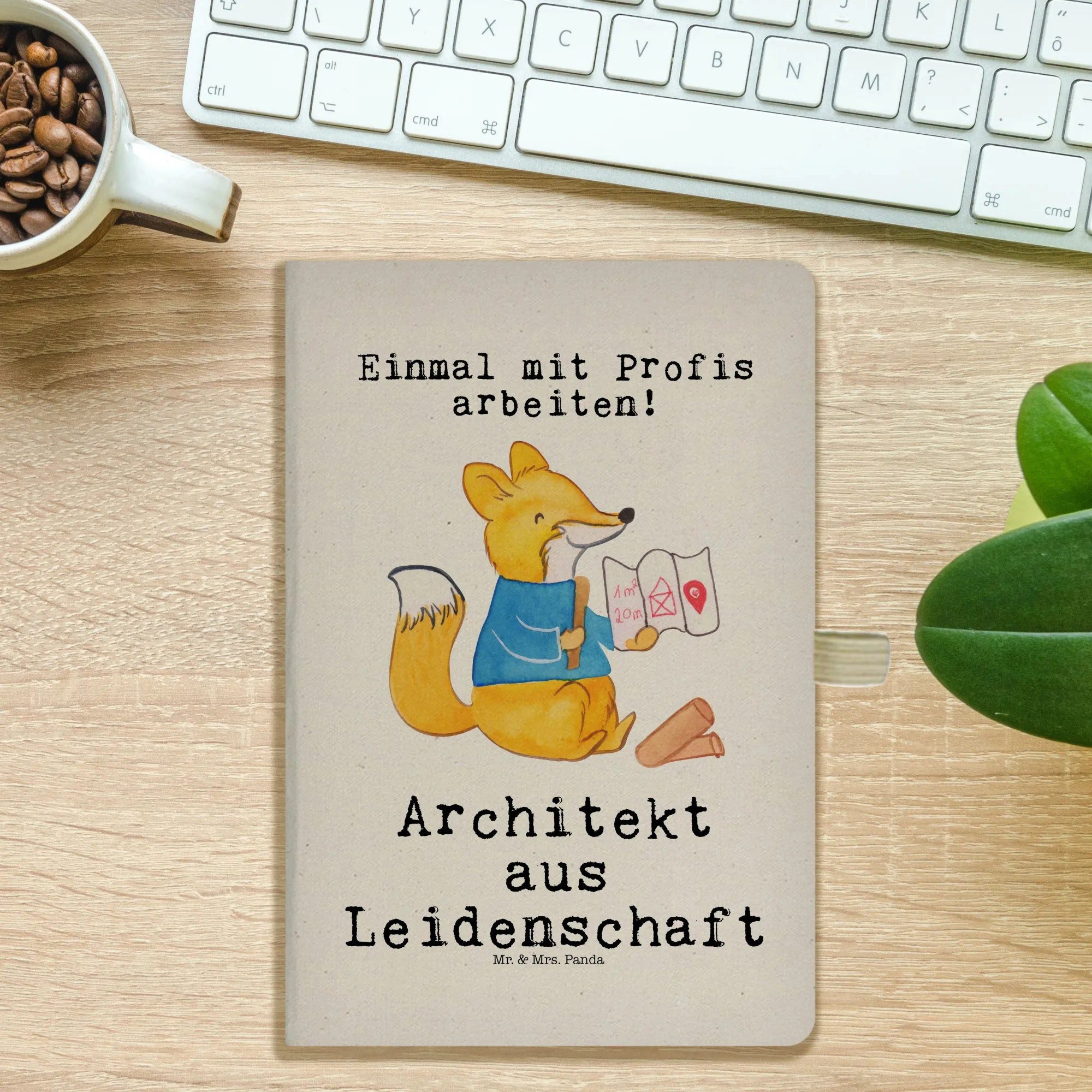 Thumbnail - Mr. & Mrs. Panda Notizbuch Architekt Leidenschaft - Transparent - Geschenk, A5 Notizblock, A5 Ri Mr. & Mrs. Panda, Hochw...