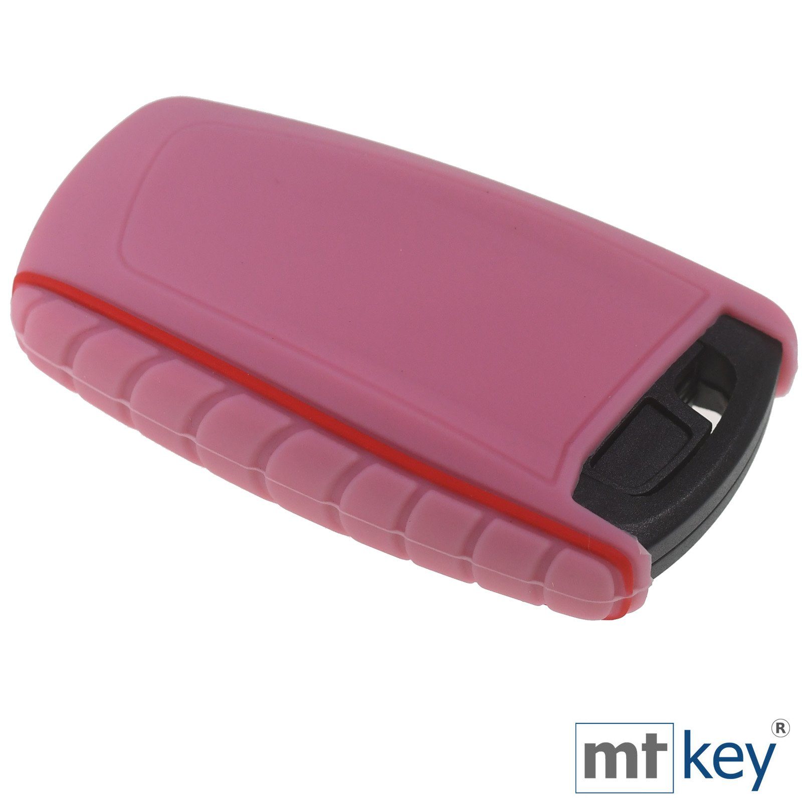 Autoschlüssel Tasten Schutzhülle 3 Pink, für BMW F30 Silikon F31 mt-key F32 F23 F20 F22 F34 F33 F26 KEYLESS F21 F25 Softcase Schlüsseltasche