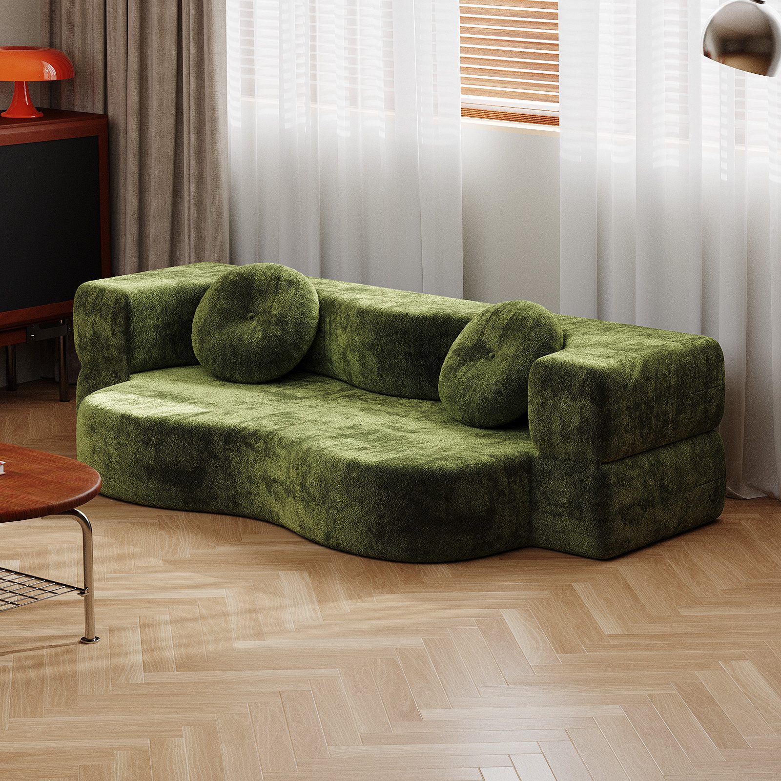 HOMALL Sofa Fashionable Klappsofa, Keine Installation erforderlich, geeignet für Wohnzimmer, Freizeitbereiche,Unser Tiefpreis