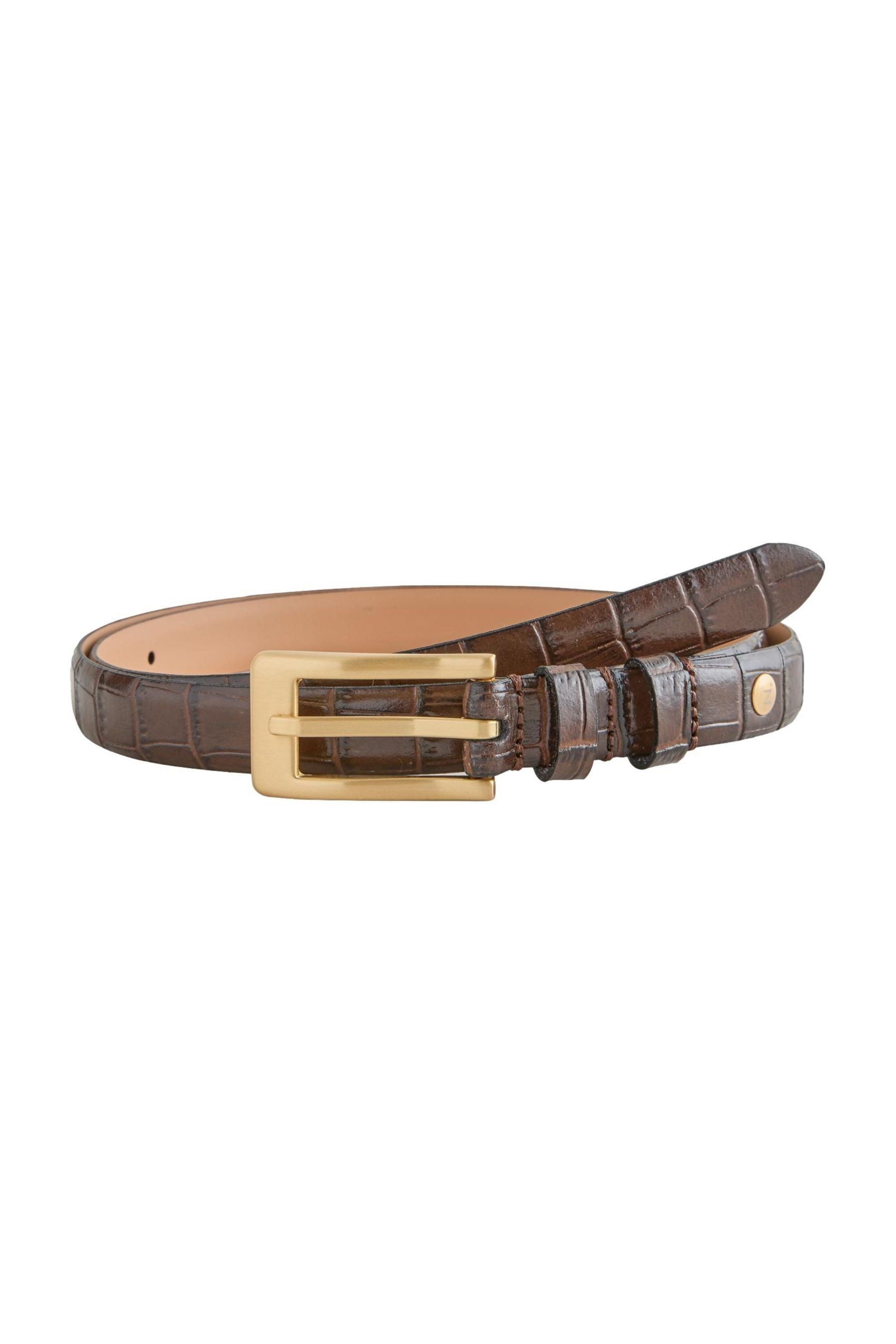 Next Ledergürtel Schmaler Ledergürtel in Kroko-Optik günstig online kaufen