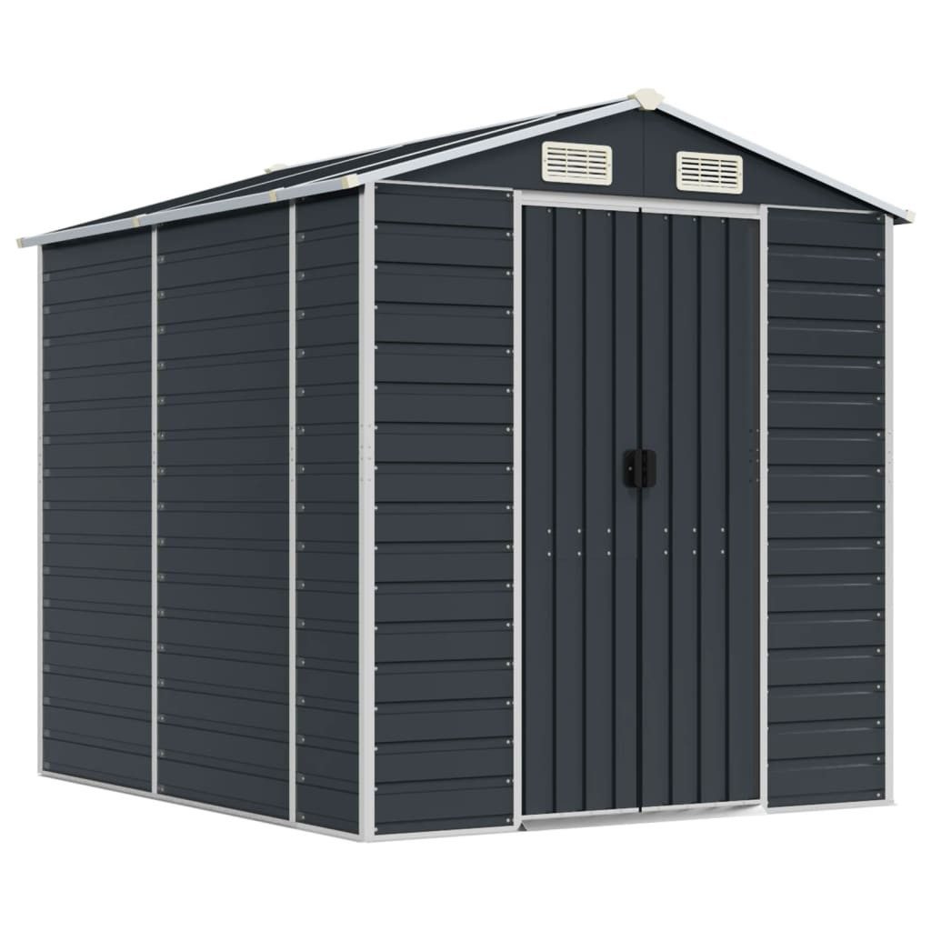 vidaXL Gartenhaus Gerätehaus Anthrazit 191x215x198 cm Verzinkter Stahl