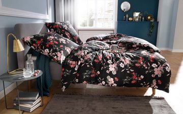 Bettwäsche Fleur in Gr. 135x200 oder 155x220 cm, Home affaire, Renforcé, 2 teilig, Bettwäsche aus Baumwolle, florale Bettwäsche mit Reißverschluss