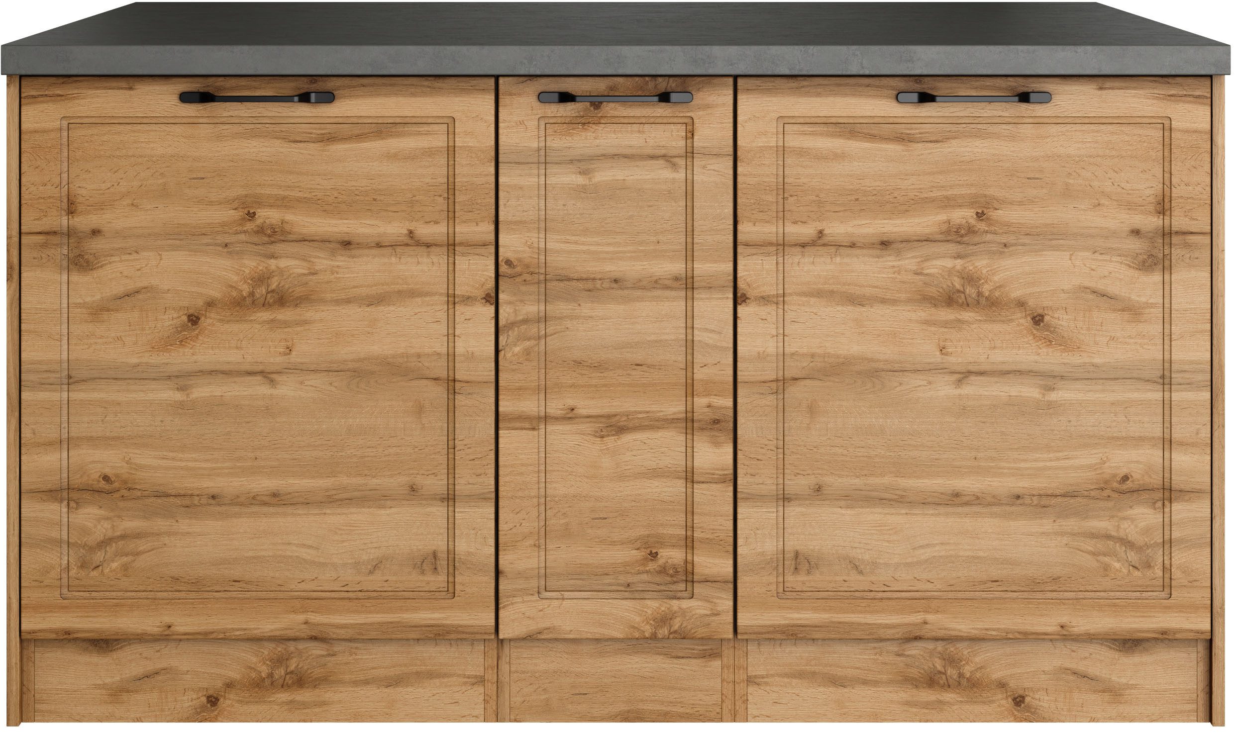 KOCHSTATION Kücheninsel KS-Lani, Breite 153 cm, mit Flaschenregal, MDF-Fronten, Arbeitsplatte 38mm stark