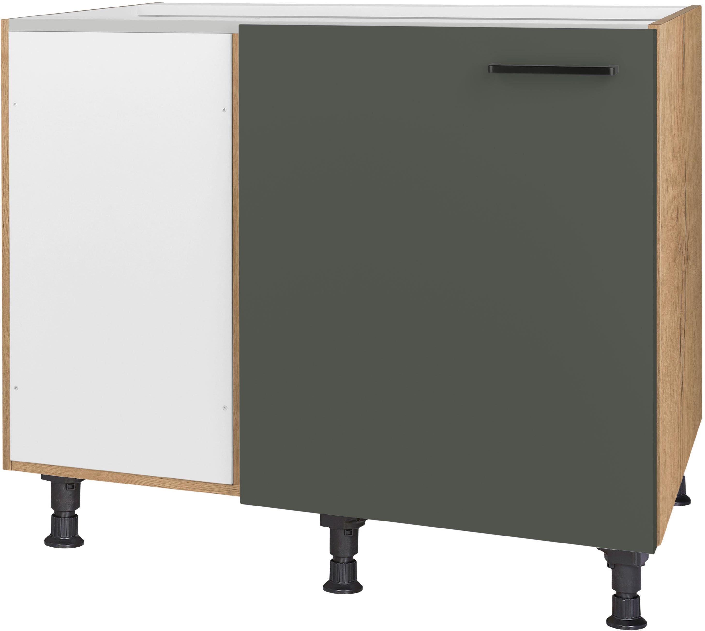 nobilia® Eckunterschrank "Easytouch", vormontiert mit höhenverstellbaren Sockelfüßen, Breite 100 cm
