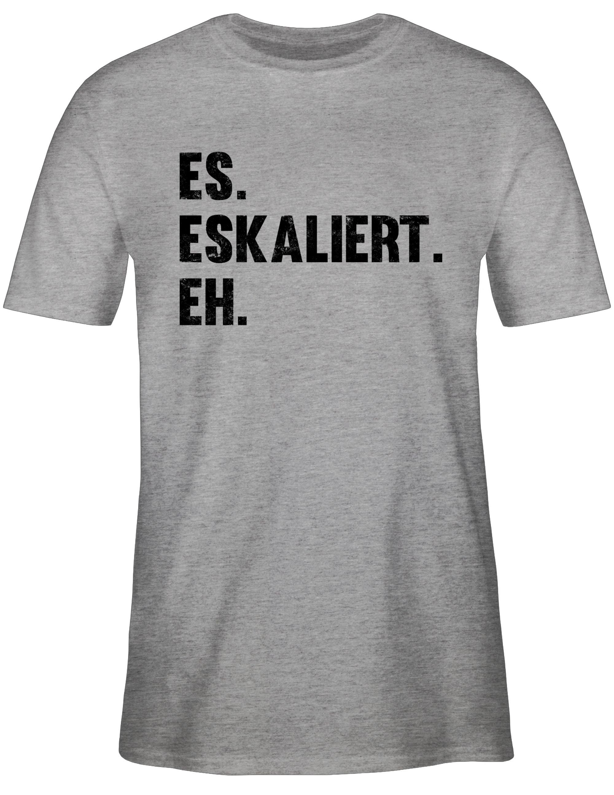 Shirtracer T-Shirt Es eskaliert eh Party & Alkohol Herren
