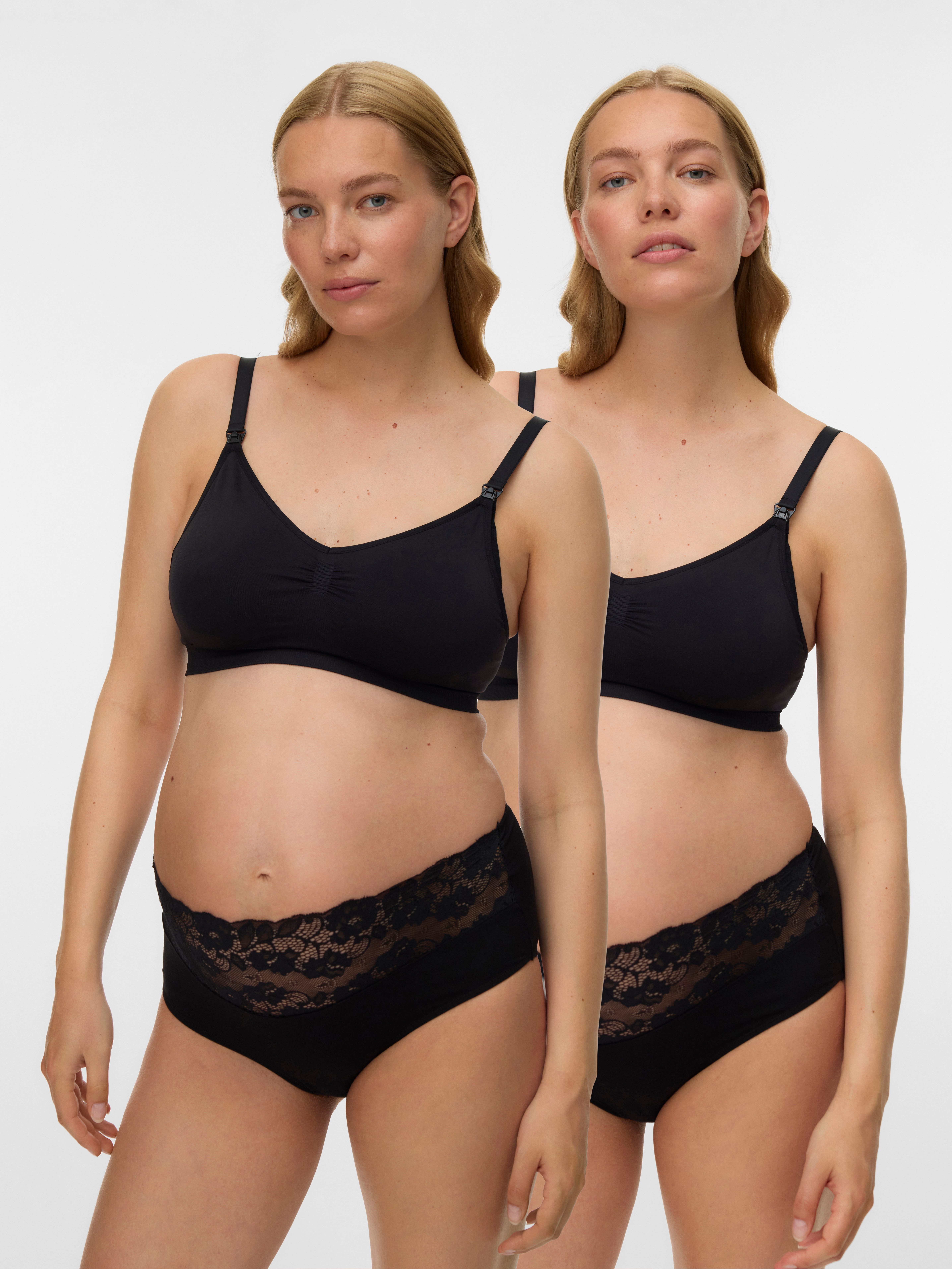 Mamalicious Bustier MLILJA FEED ME BRA NF 2-P A. NOOS (Packung, 2-tlg) mit abnehmbarem Träger