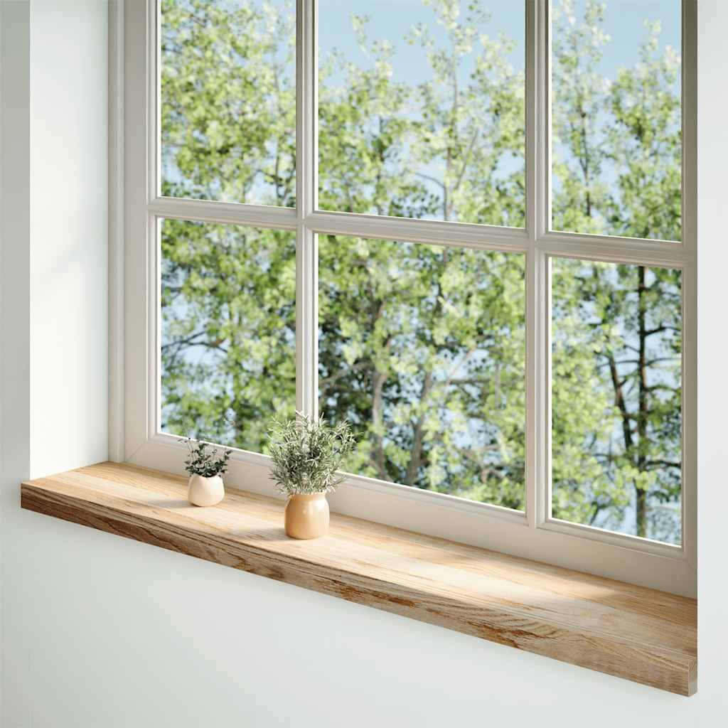 vidaXL Fensterbank Fensterbänke 2 Stk. Unbehandelt 110x20x2 cm Massivholz E günstig online kaufen