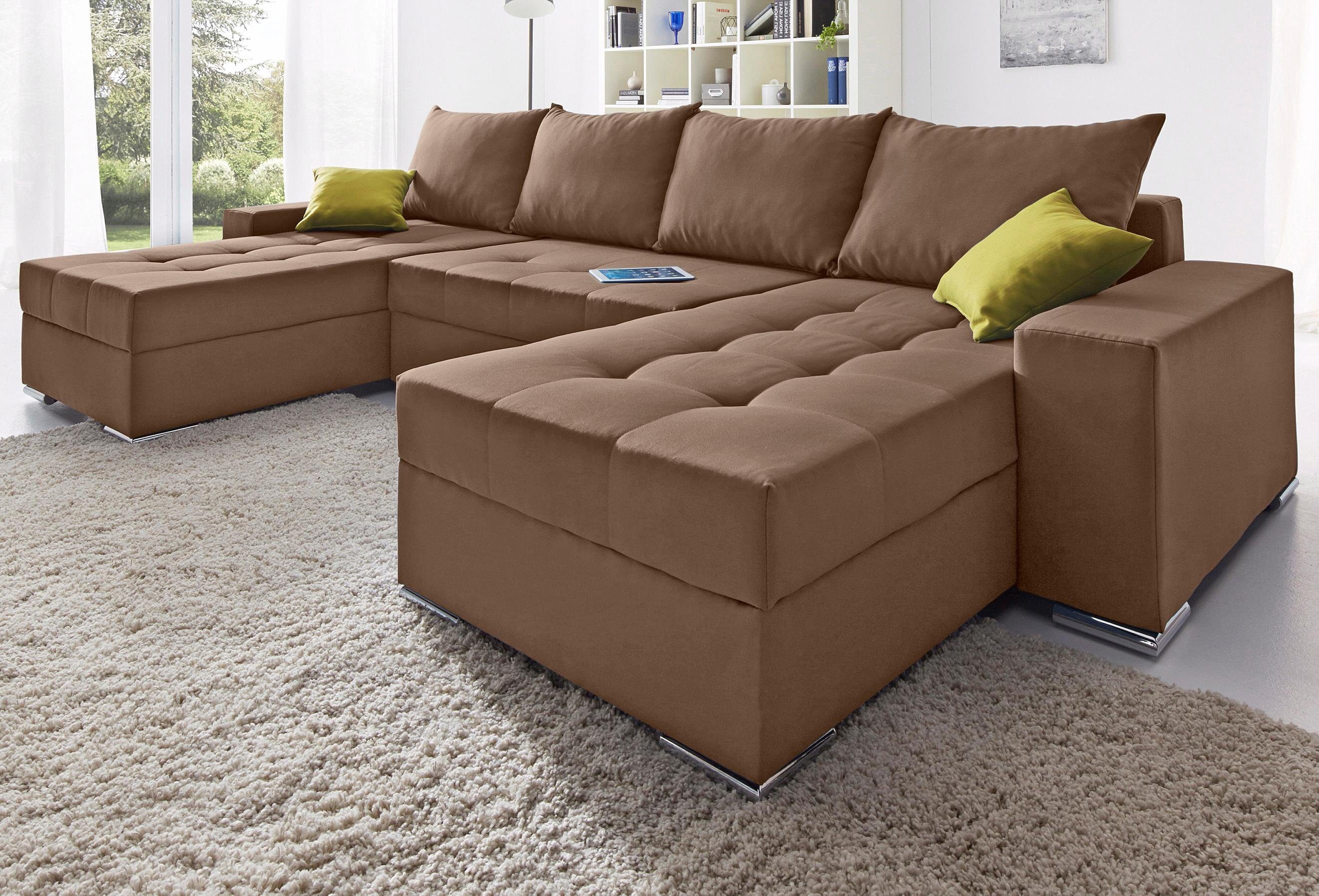 Braune Wohnlandschaften kaufen » Braune Sofas U-Form | OTTO