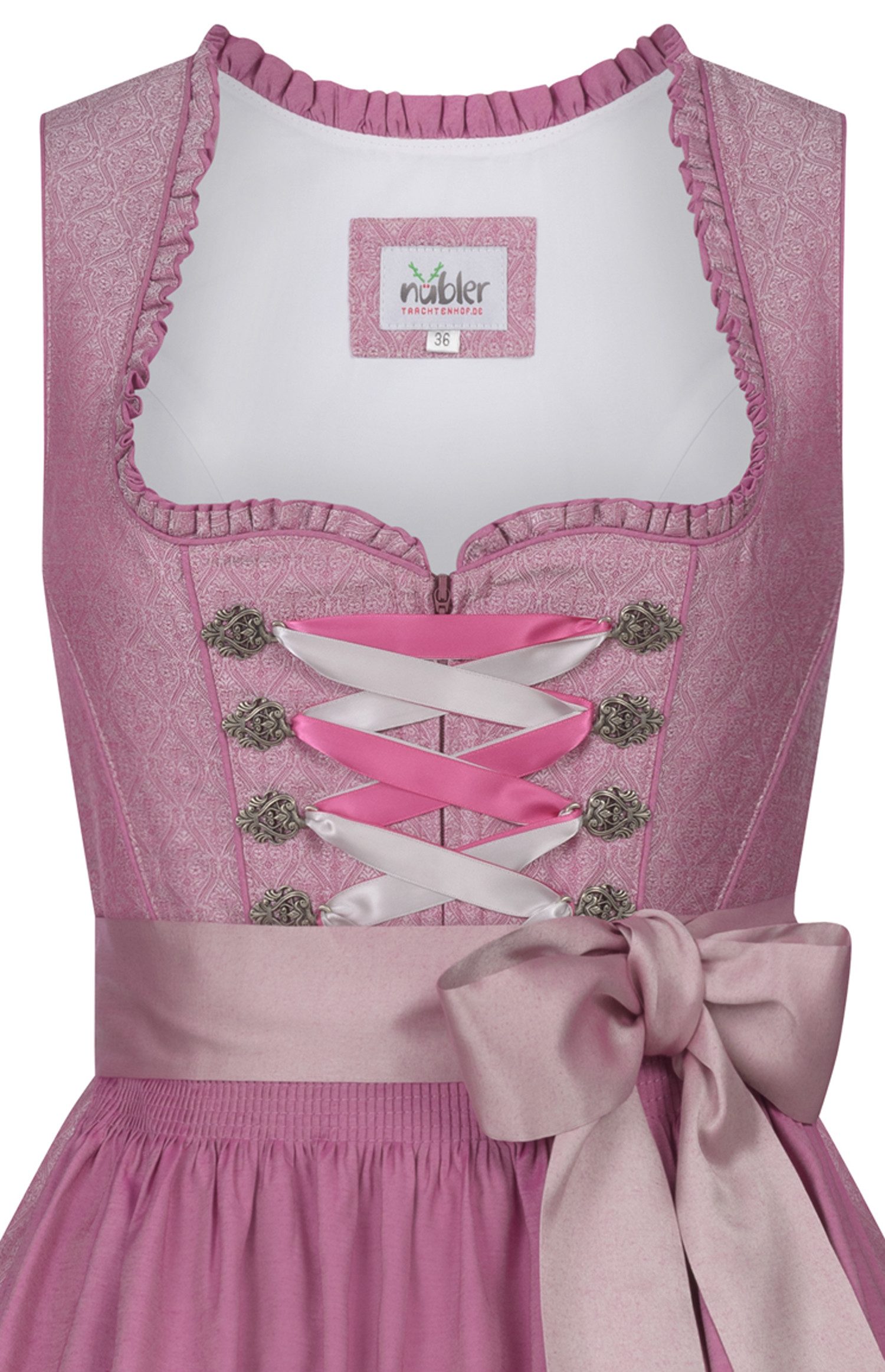 Nübler Dirndl Mini Dirndl Golda in Rosa von Nübler - Rocklänge 55 cm