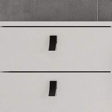 Lomadox Hochschrank TUDELA-01 Badezimmer Midischrank, 39cm breit, in weiß, B/H/T ca. 39/119/35 cm