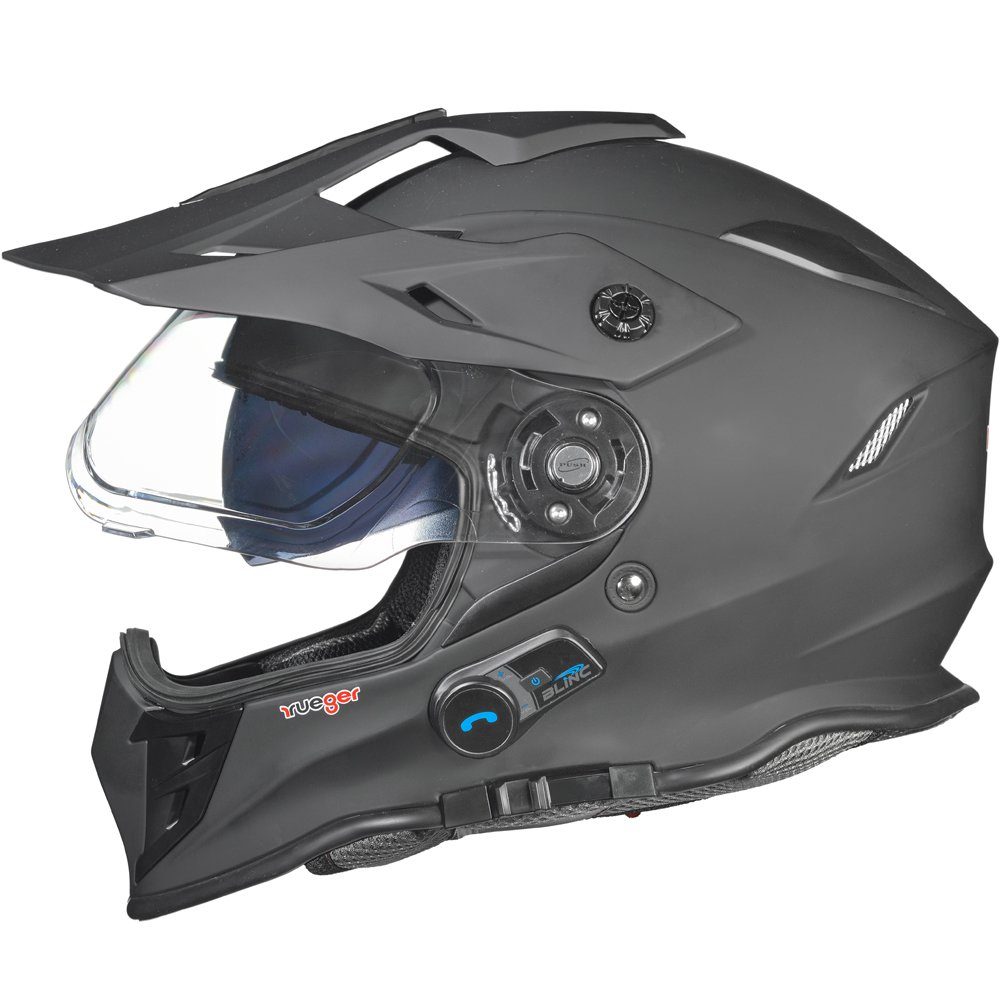 rueger-helmets Motorradhelm rueger RX-968 Crosshelm mit Bluetooth 1490 Gramm schwer, XS-XL