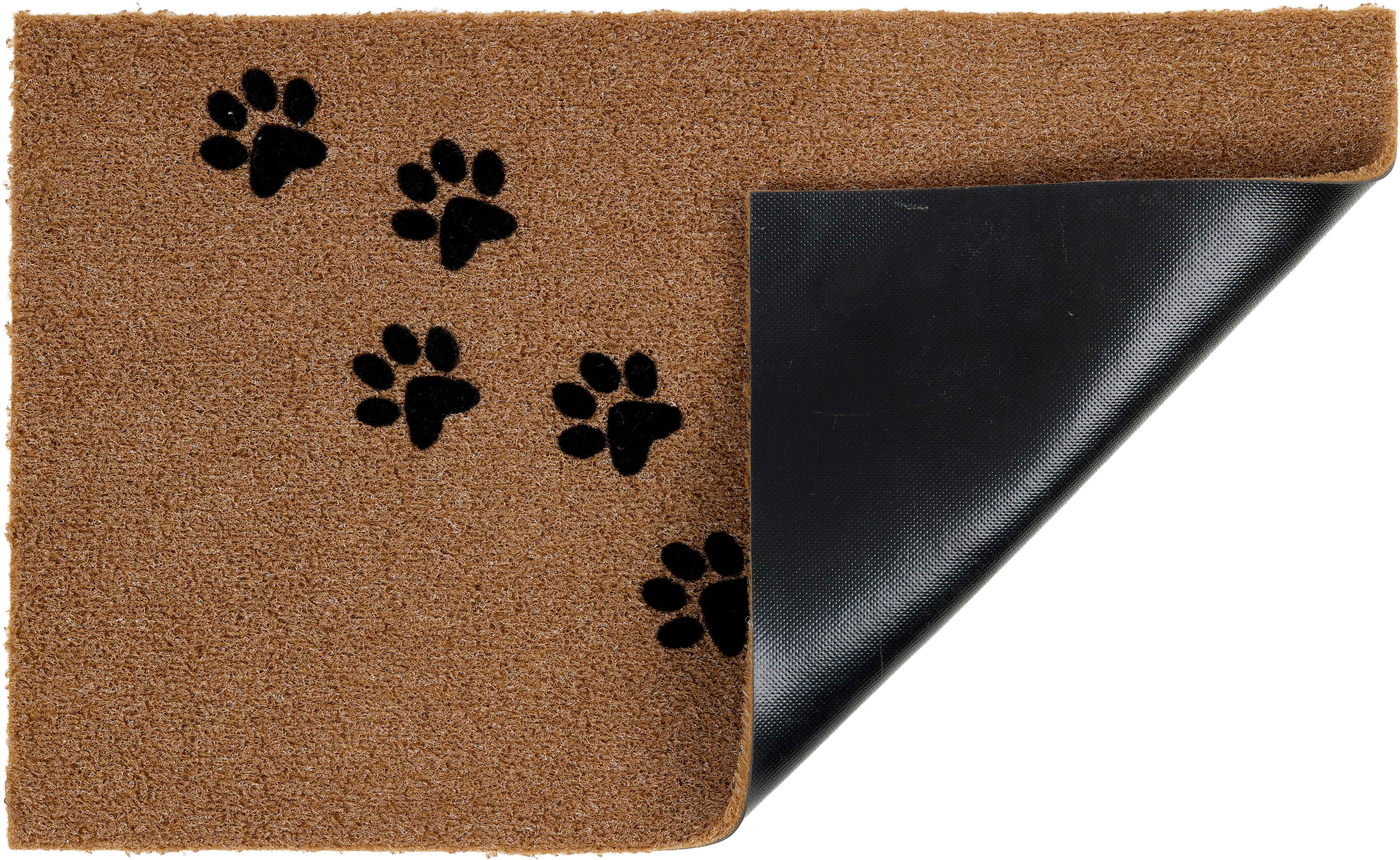 ASTRA Fußmatte Power Flock 2, rechteckig, Höhe: 10 mm, Flock Fussmatte, Türmatte mit Hundepfoten, wetterfest