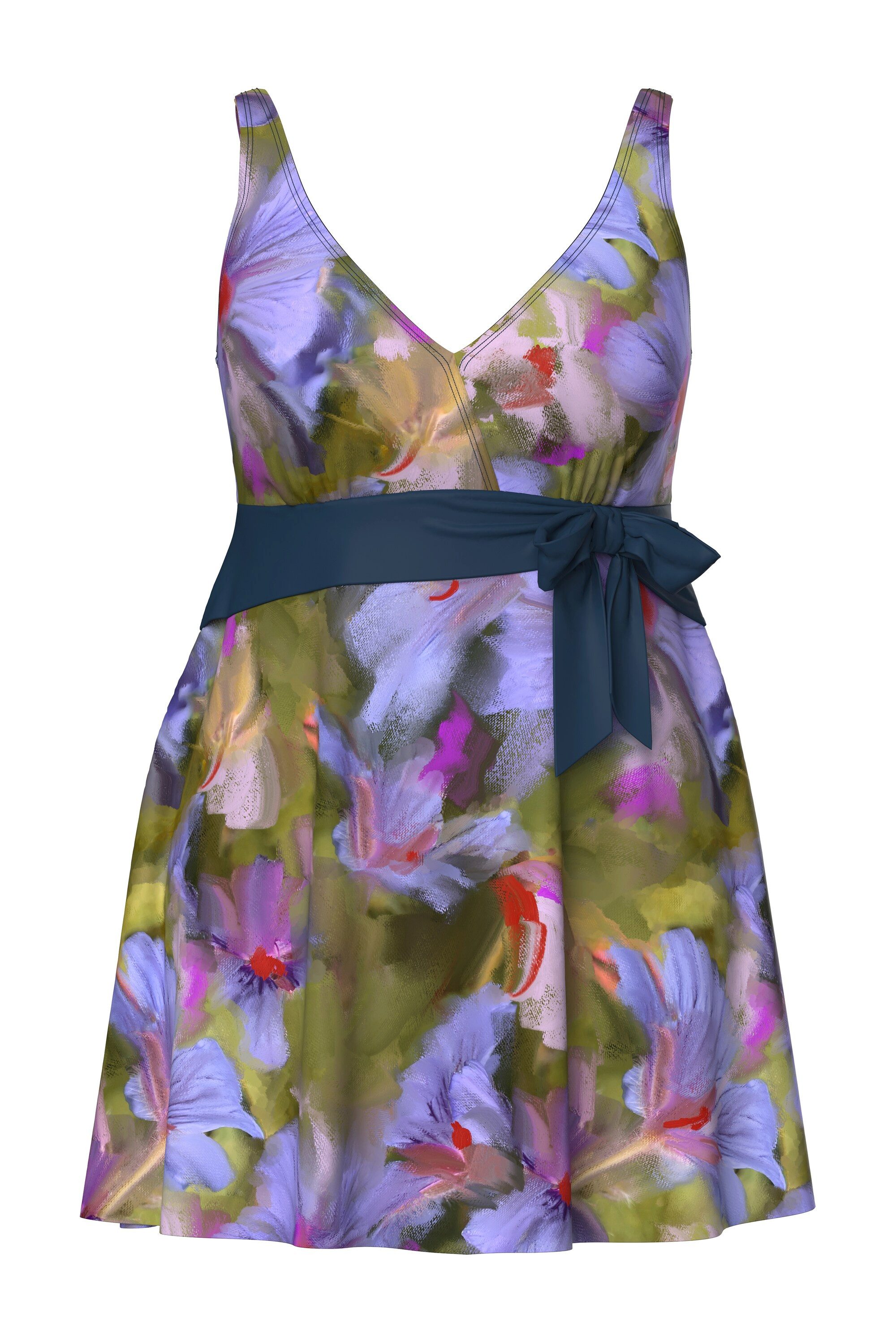 Ulla Popken Badekleid Badekleid Blüten Softcups Träger verstellbar – Bild 2 von 4