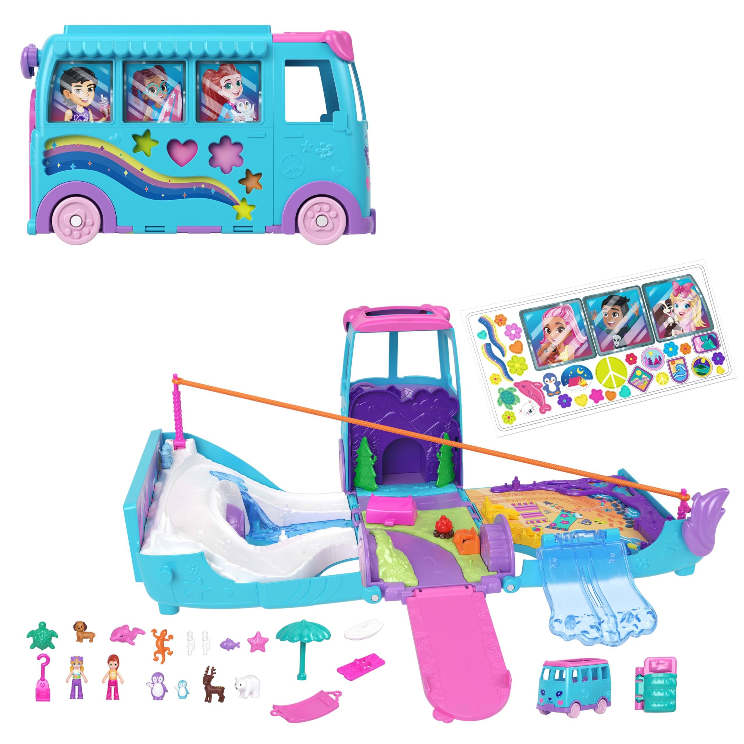 Polly Pocket Modellauto Mobiles Haustier-Abenteuer Spielset, Polly Pocket Spielset