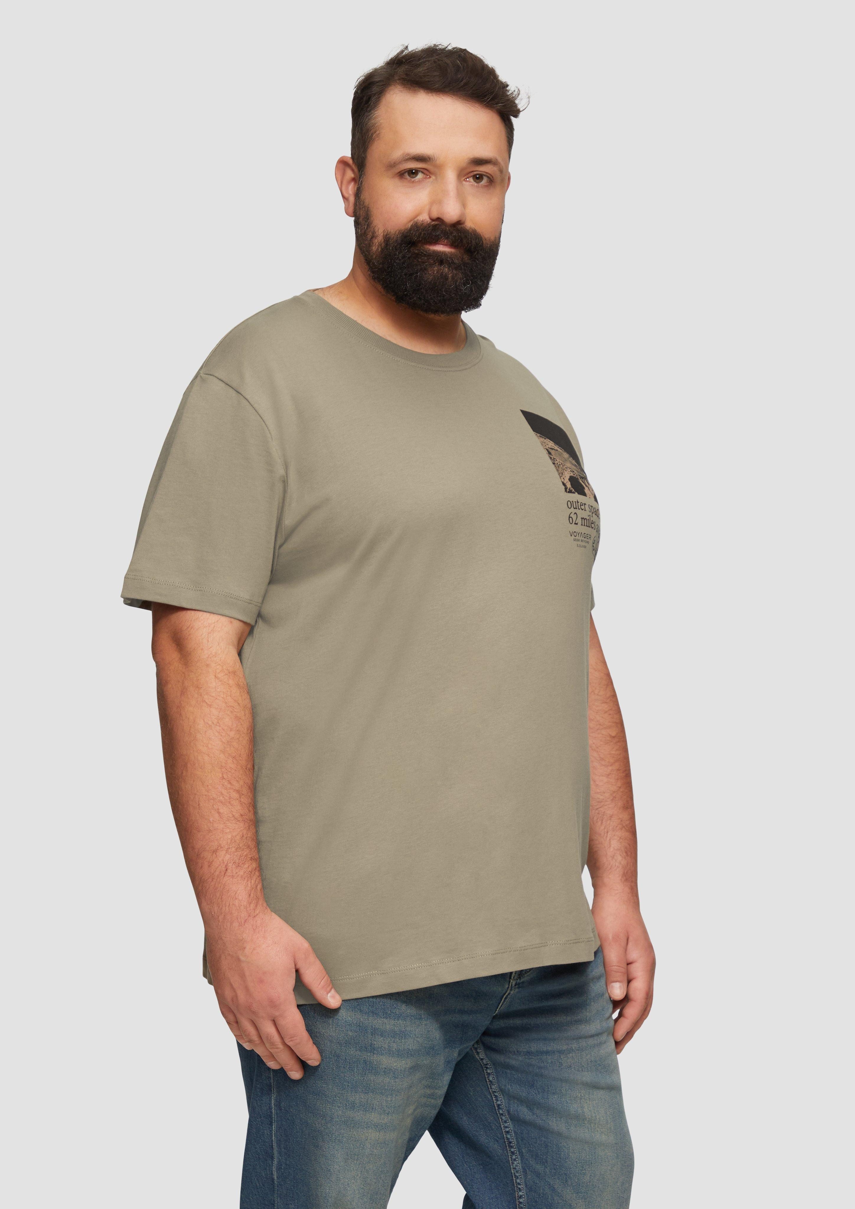 s.Oliver Kurzarmshirt Baumwoll-T-Shirt mit Frontprint günstig online kaufen