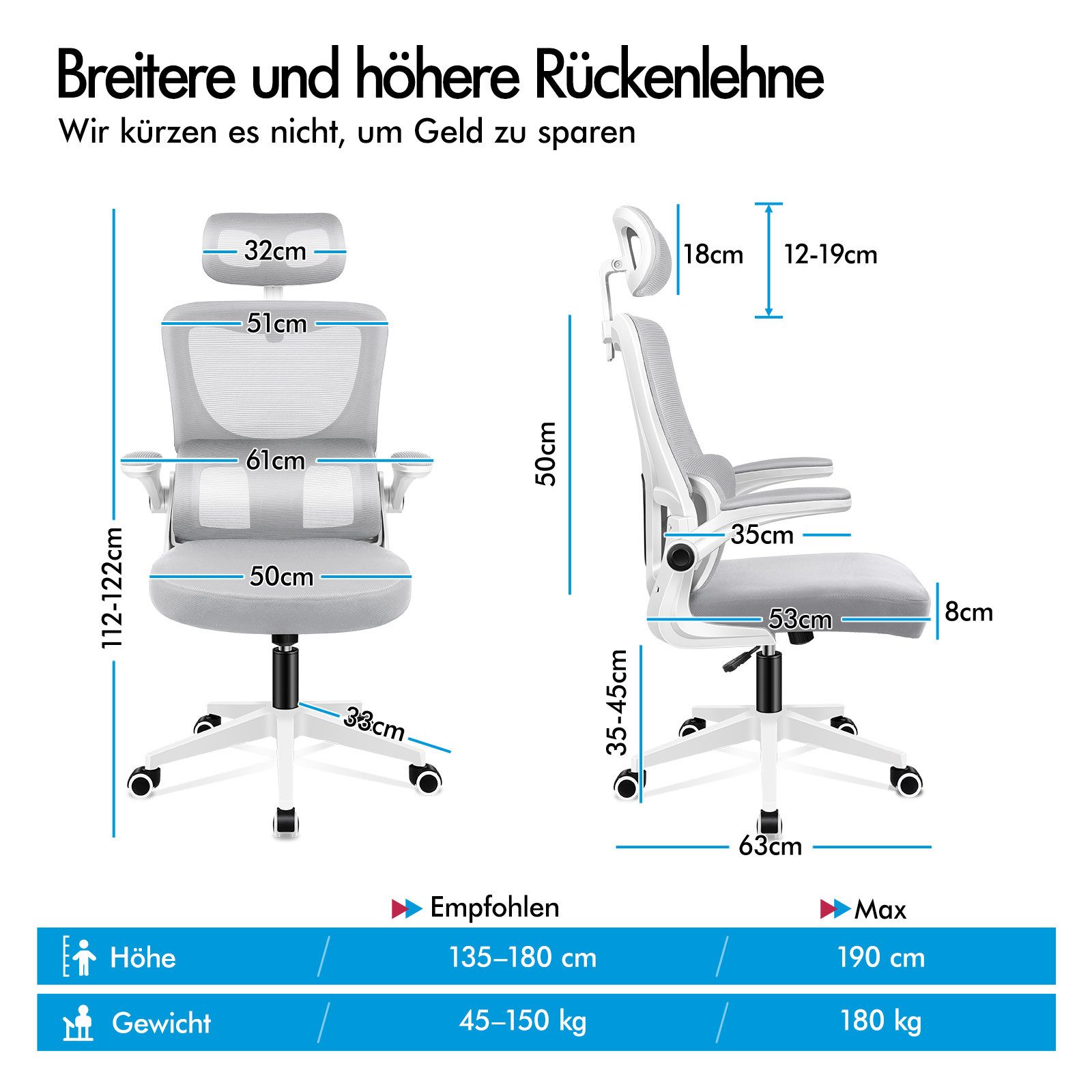 ALFORDSON Bürostuhl Ergonomischer, atmungsaktives Netzgewebe, (1 günstig online kaufen