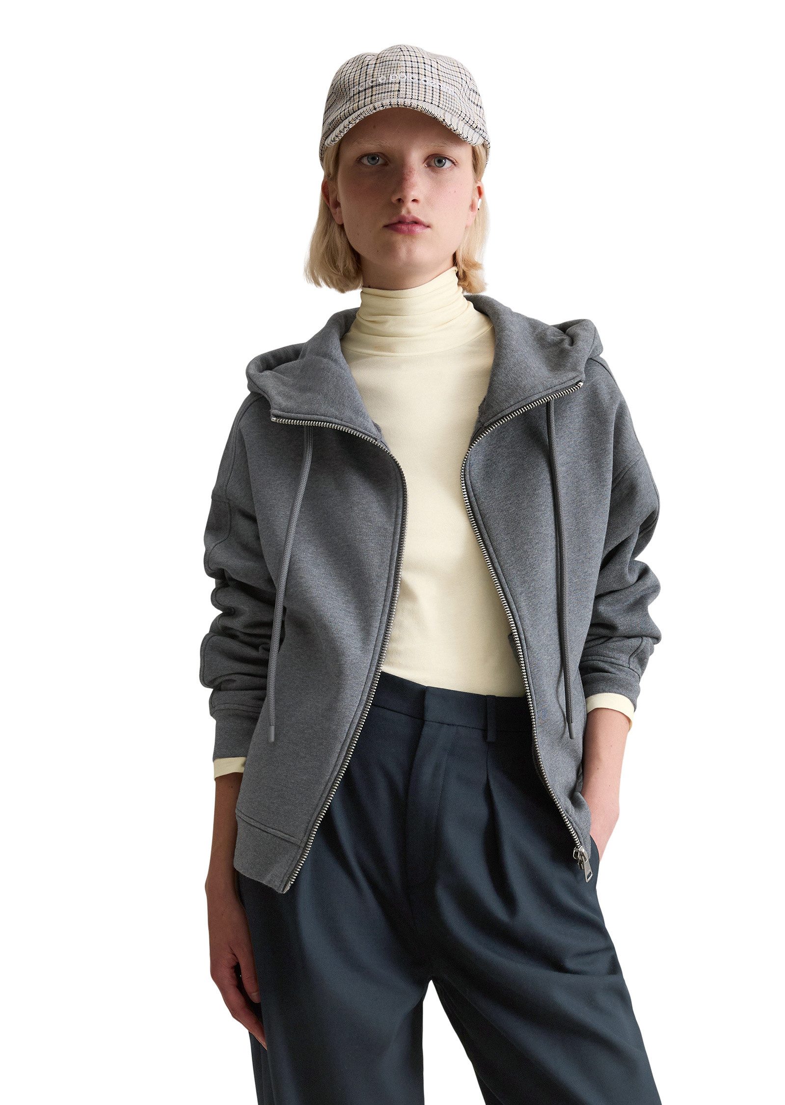 Marc O'Polo DENIM Sweatjacke mit kuschelig gerauter Innenseite