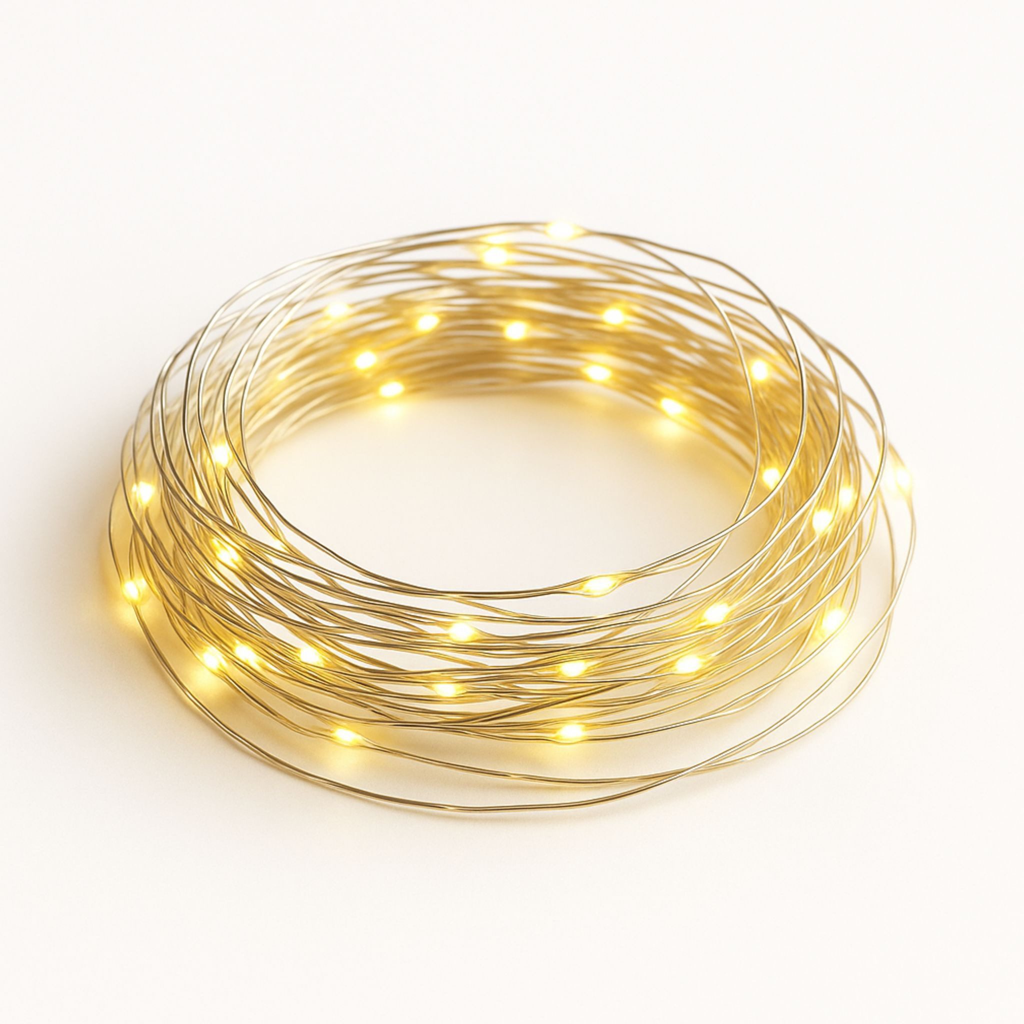 matches21 HOME & HOBBY LED-Lichterkette Mini Lichterkette 2 m, 40 LED Timer Batterie warmweiß innen, 40-flammig, Micro Draht Beleuchtung Indoor Leuchtdeko