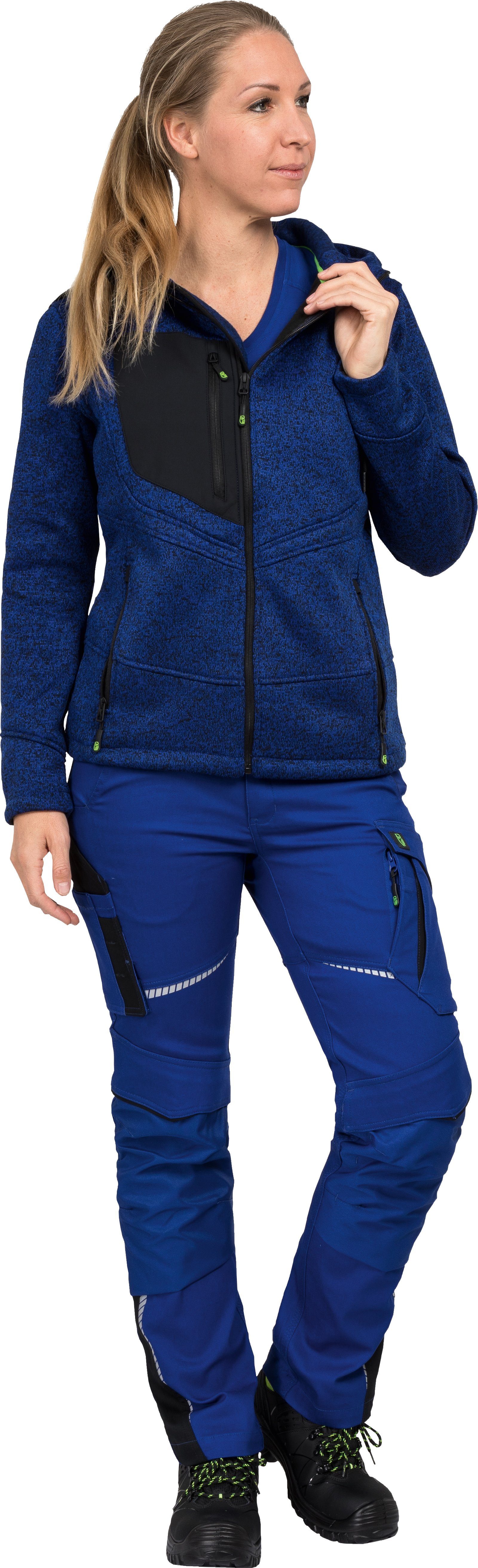 Leibwächter Kapuzenstrickjacke Casual-Line Strickjacke Unisex (Zip-Hoodie mit weicher Innenseite) Jackensaum mit Gummizug, verstellbare Kapuze mit Flachkordel