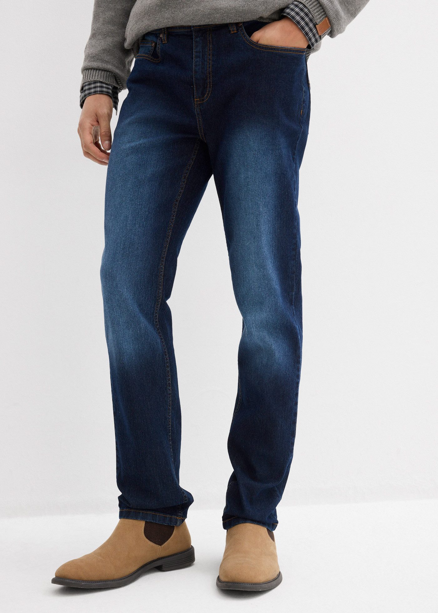 bonprix Regular-fit-Jeans (Packung, 2-tlg) Regular Fit, gerader Schnitt, im 2er-Pack