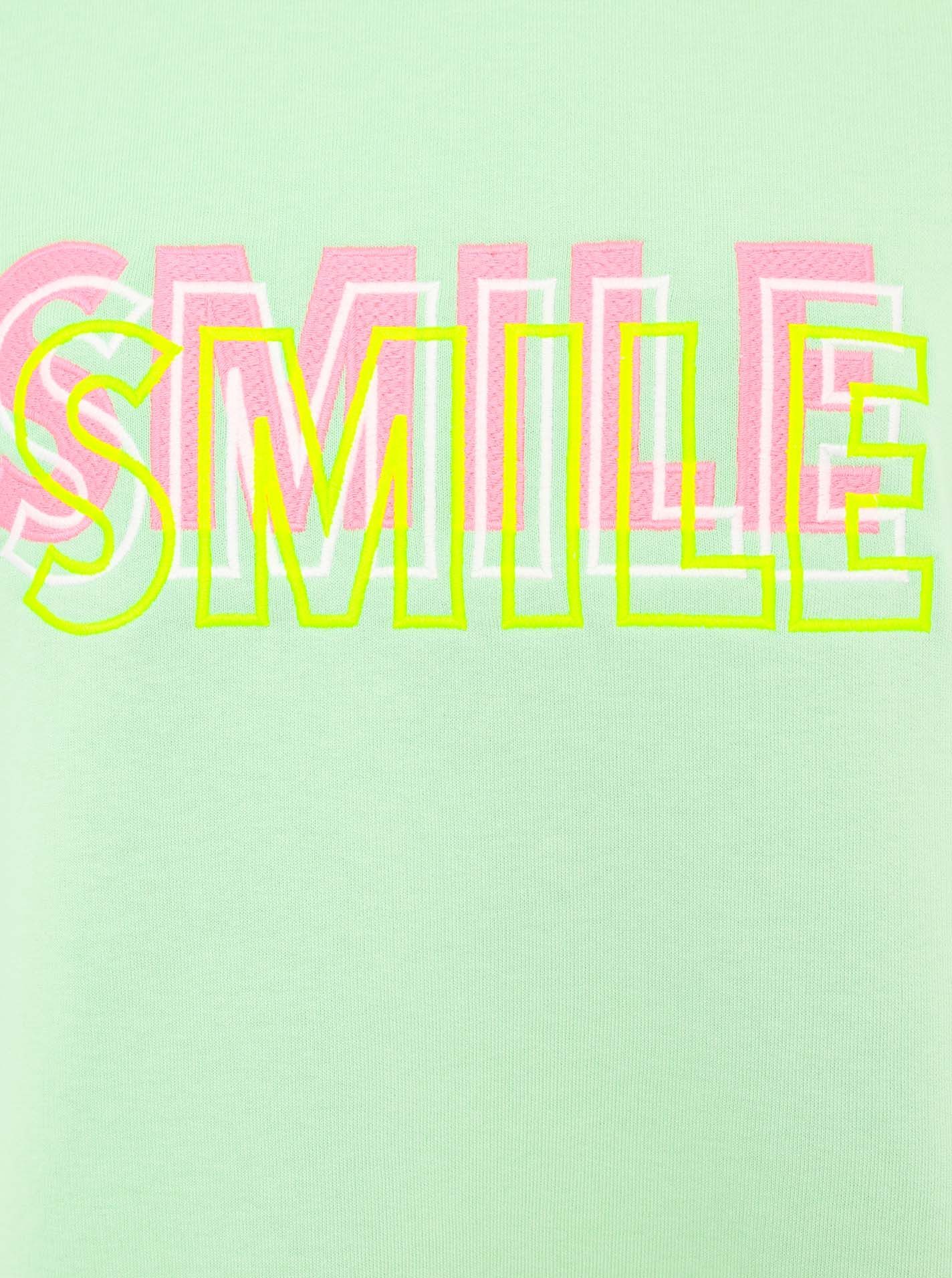 Zwillingsherz Sweatshirt "Smile" mit fröhlichem Statement-Print