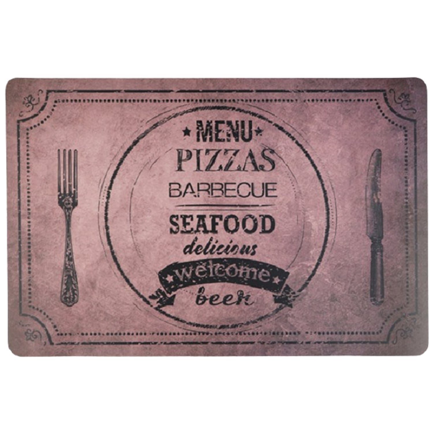 Platzset Vintage Platzset Tischset Dekoration Seafood 1