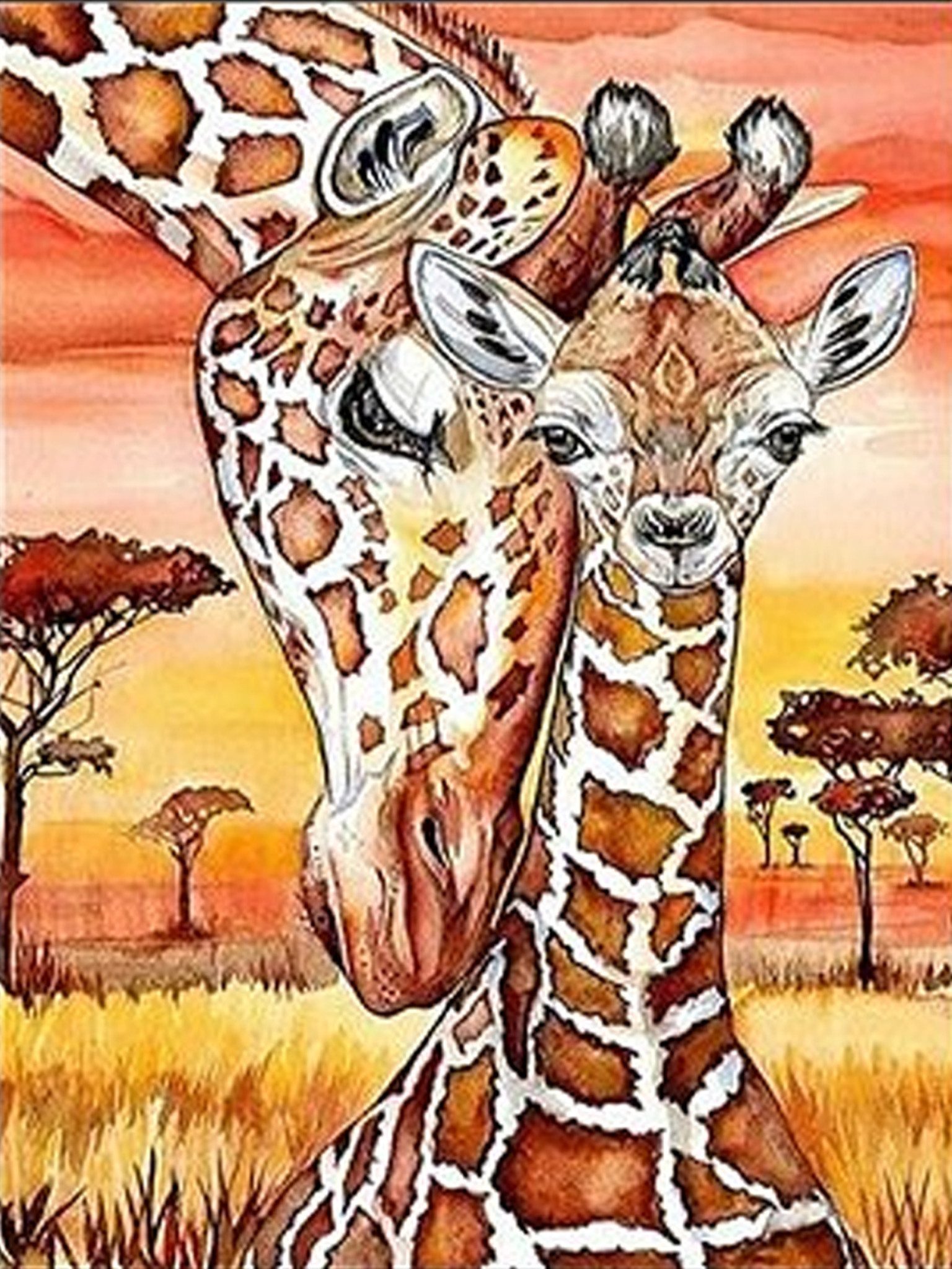 LA CUTE Malen nach Zahlen 5d Diamond Painting Giraffe Malen nach Zahlen 15x günstig online kaufen