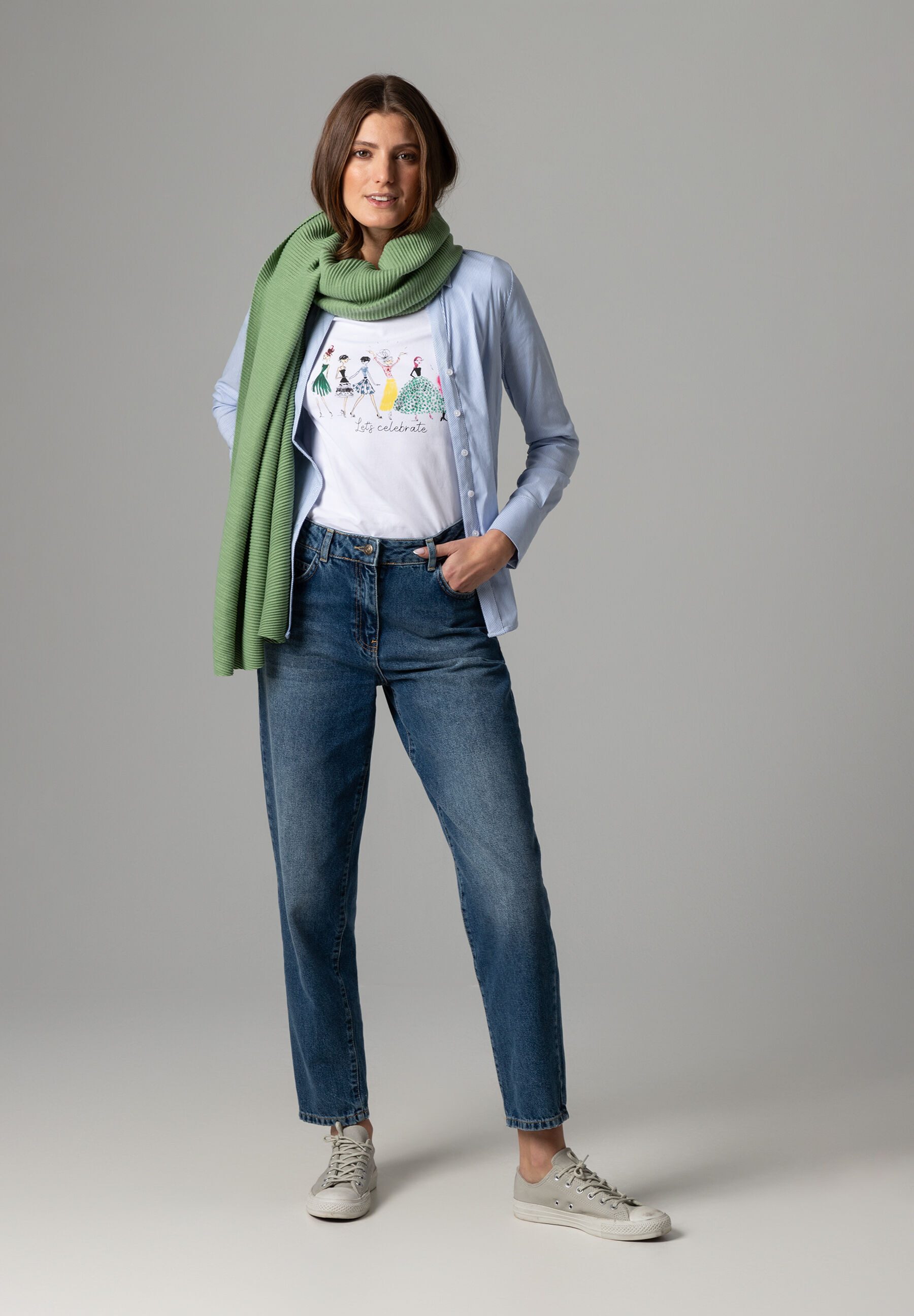 MORE&MORE Langarmbluse Streifenbluse