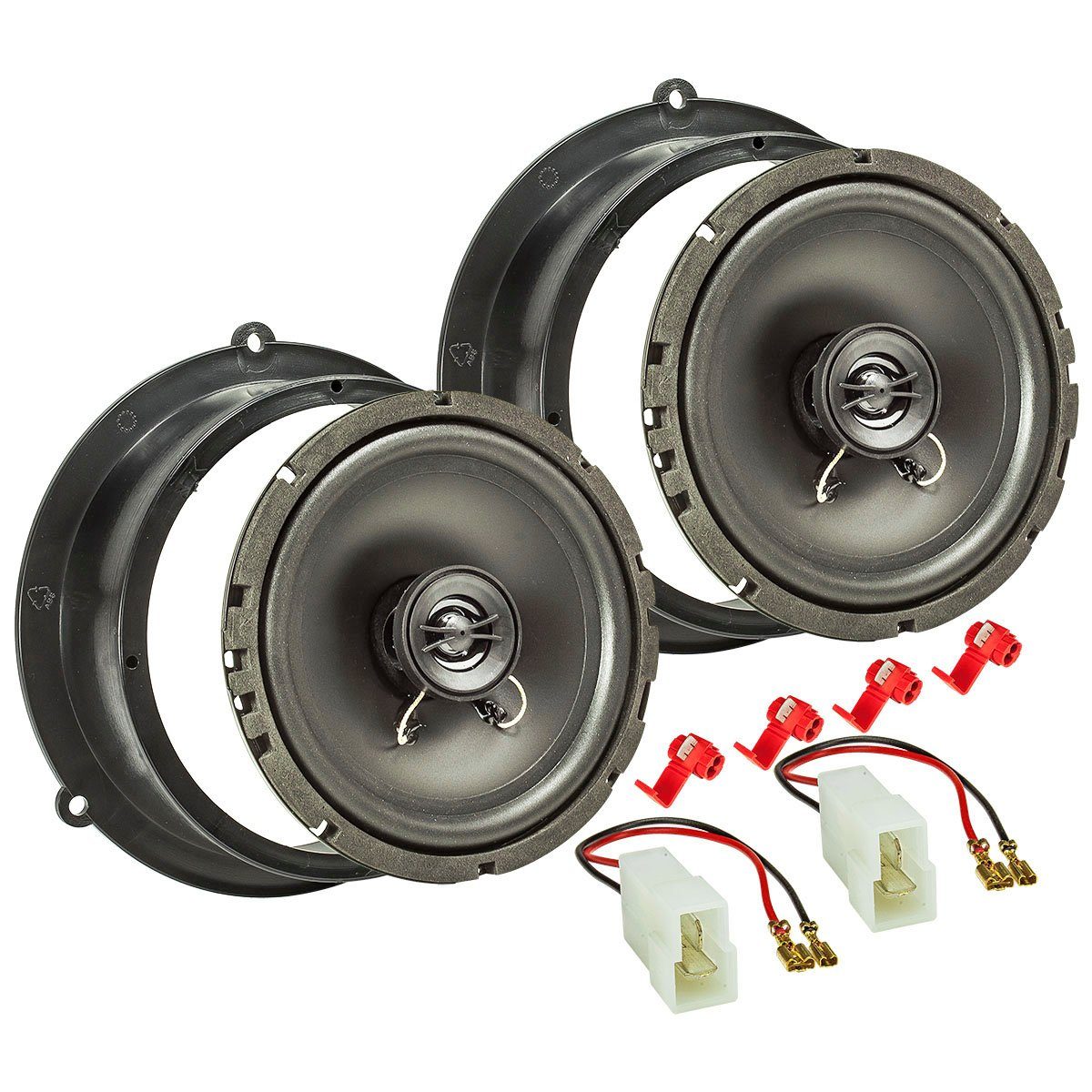 tomzz Audio TA16.5-Pro Lautsprecherset passt für Audi A3 A4 A5 A6 Q3 Q5 Q7 Tür hin Auto-Lautsprecher