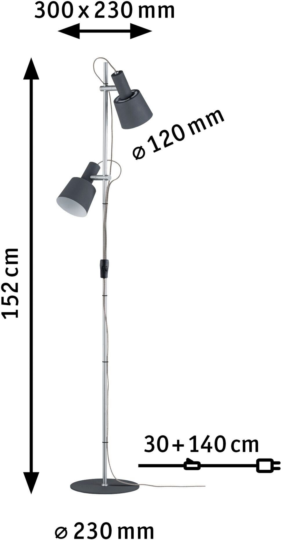 ohne Leuchtmittel, Paulmann Haldar, LED Stehlampe E14