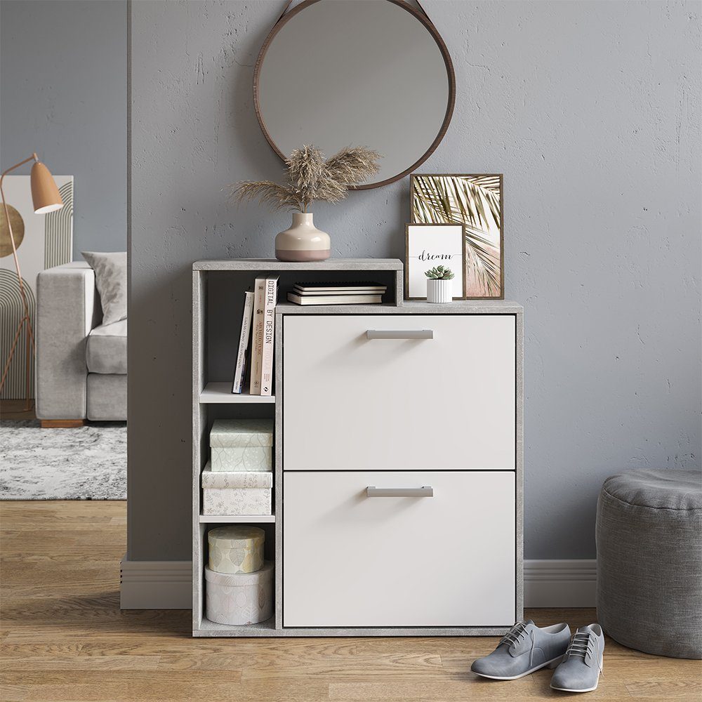 Vicco Schuhkipper Orlando, Beton/Beton, 24.5 x 90 cm günstig online kaufen