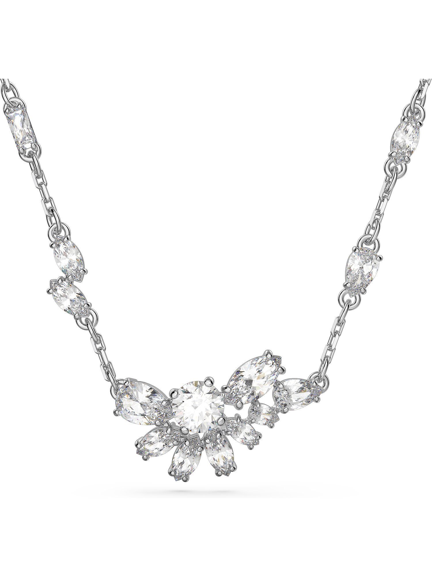 Swarovski Collier Swarovski Damen-Kette Metall Swarovski-Kristall