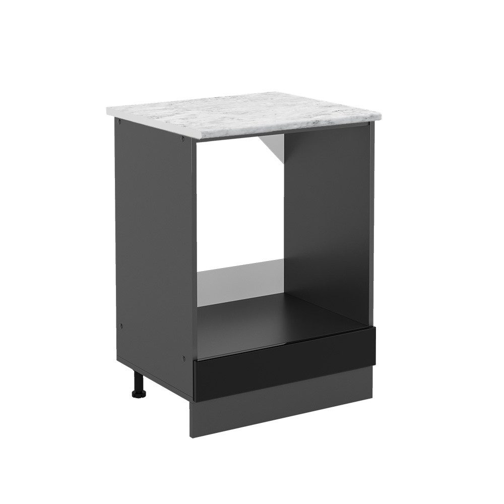 Vicco Herdumbauschrank R-Line, Schwarz Hochglanz/Anthrazit, 60 günstig online kaufen