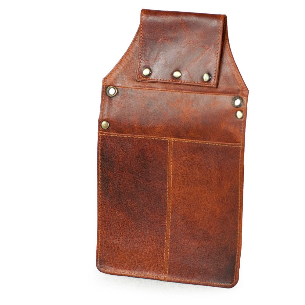 BRANCO Kellnerbörse Profi Kellnerholster Kellnerhalfter, Echt-Leder Cognac-Braun, Branco