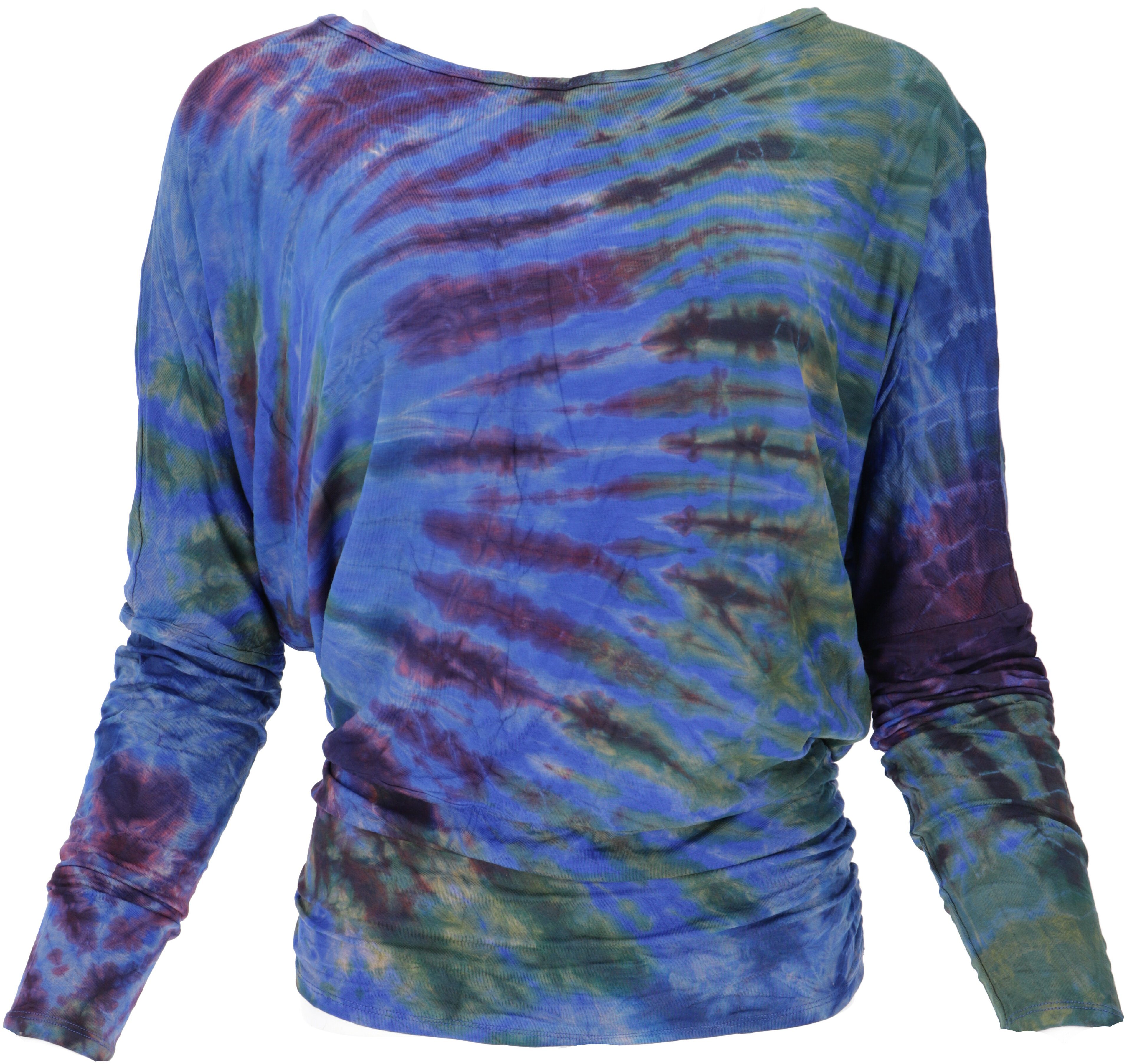 Guru-Shop Longsleeve Batik Hippie Shirt, Unikat günstig online kaufen