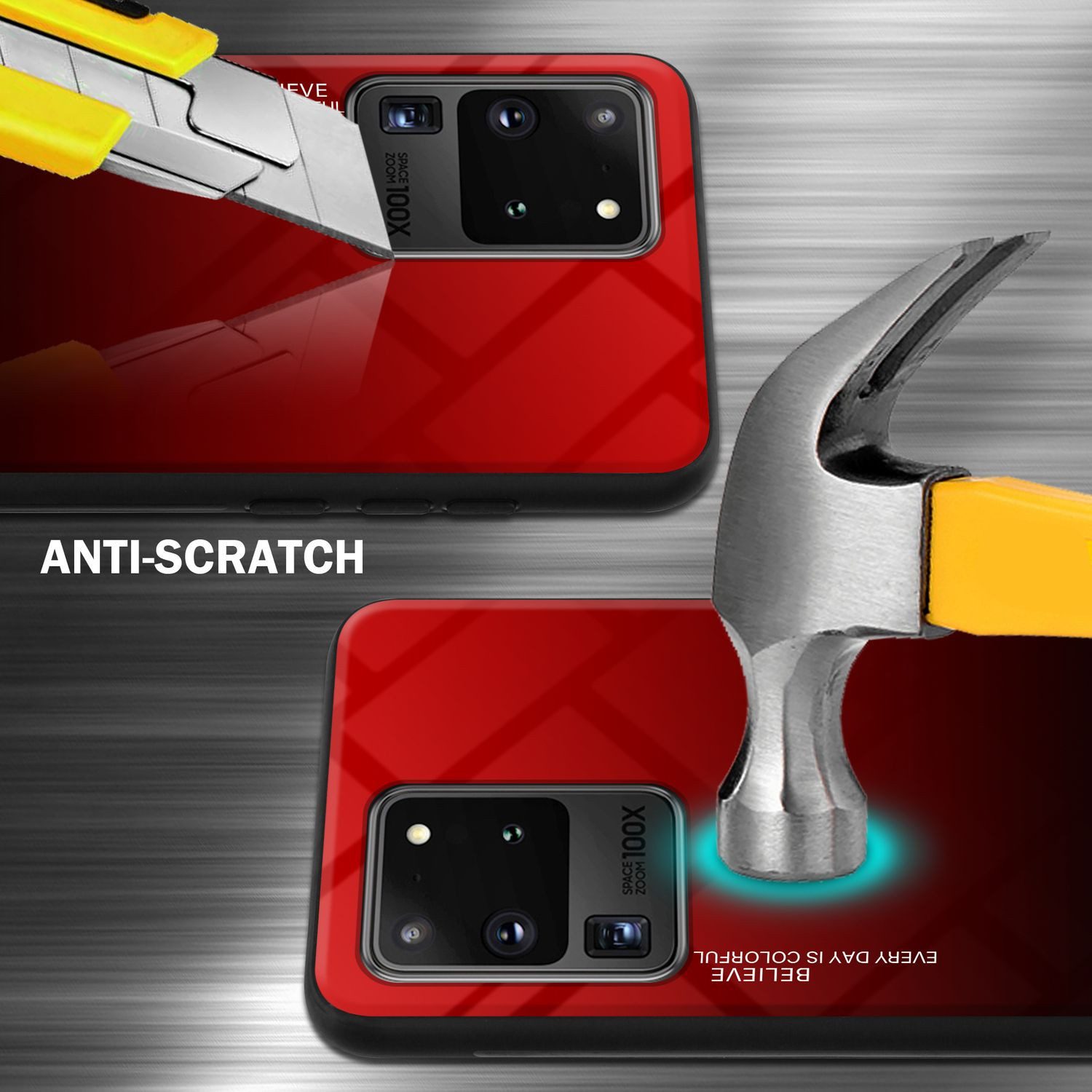 Cadorabo Handyhülle für Samsung Galaxy S20 ULTRA Hülle Samsung Galaxy S20 ULTRA, Robustes Hard Case - Handy Schutzhülle - Hülle - Back Cover Bumper