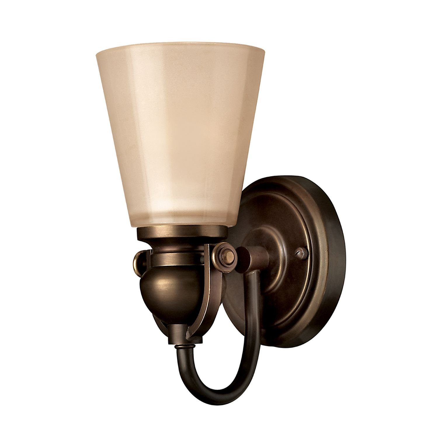 Bronze Beleuchtung Licht-Erlebnisse 7, Industrial Wandlampe E27 ohne Wandleuchte ANABELL Leuchtmittel, Metall Glas Creme